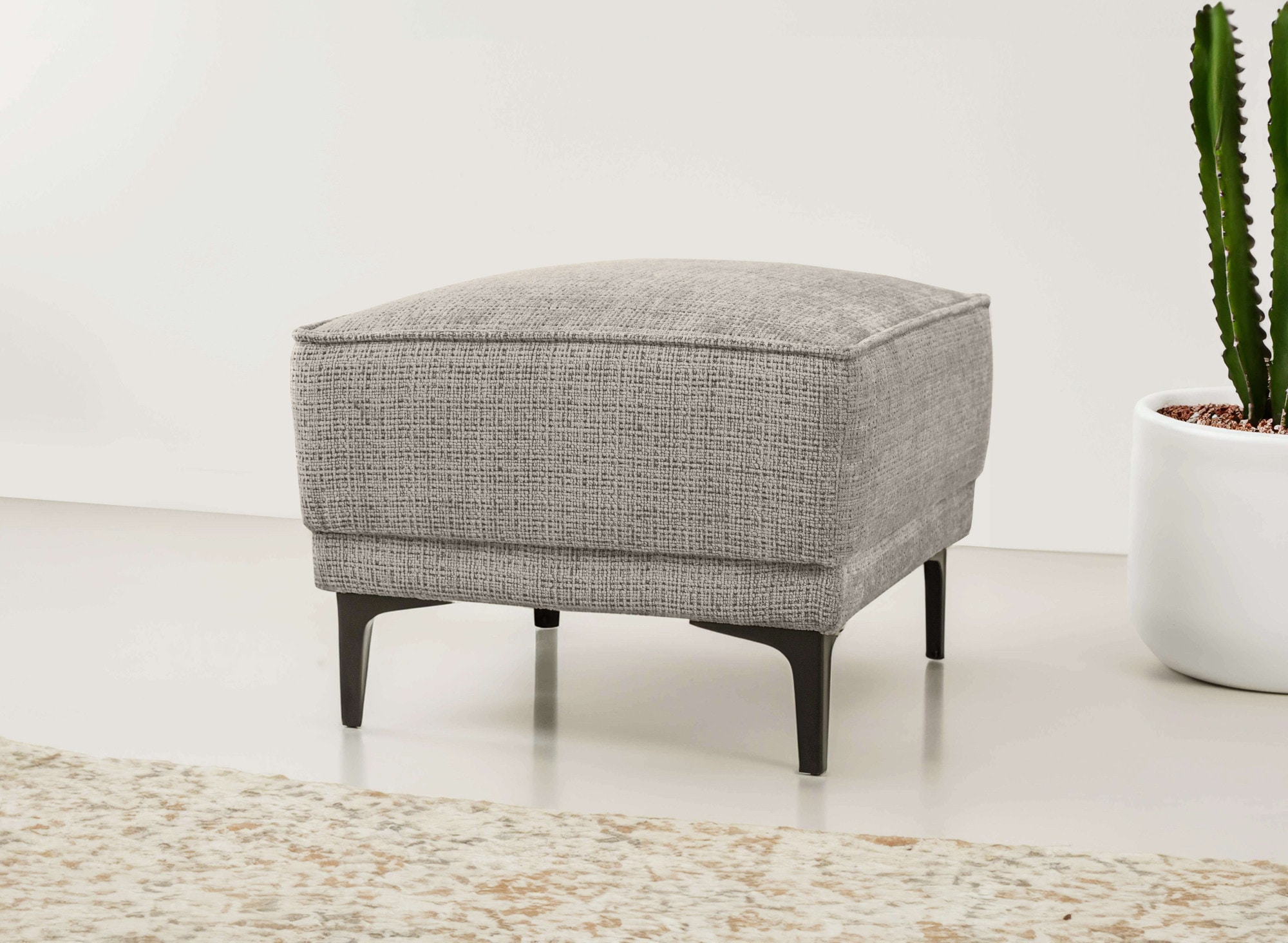 OTTO home Hocker »Oland Chenille Polsterhocker« passend zur Serie OLAND