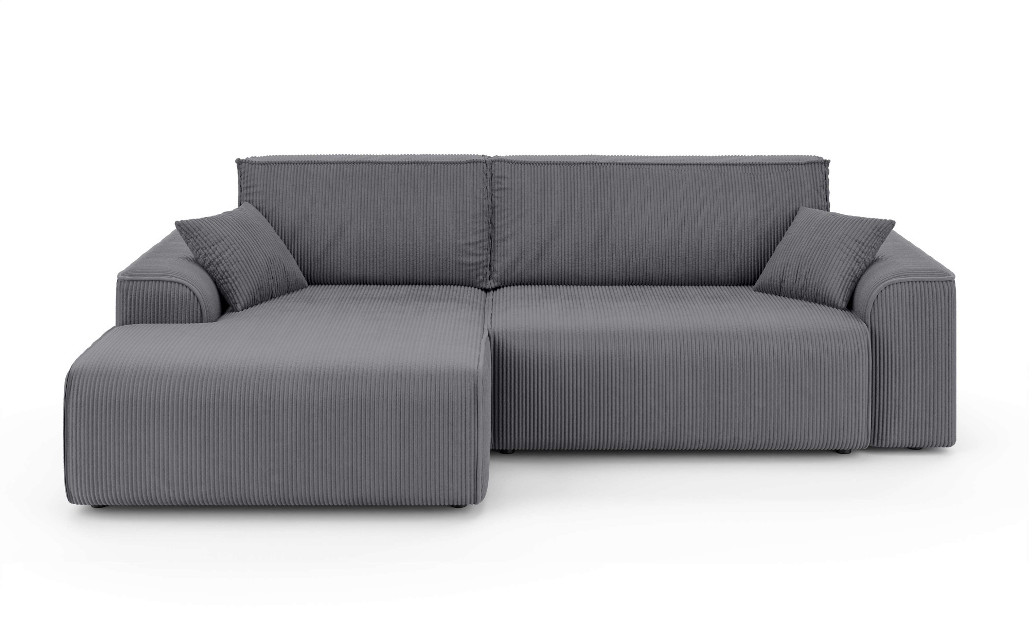 Home affaire Ecksofa »Santenay mit Bettfunktion und Bettkasten, Maße: B/T/H 266/164/90 cm«, L-Form mit Wellenfederung, Schlaffläche: 140x213 cm, auch in Cord