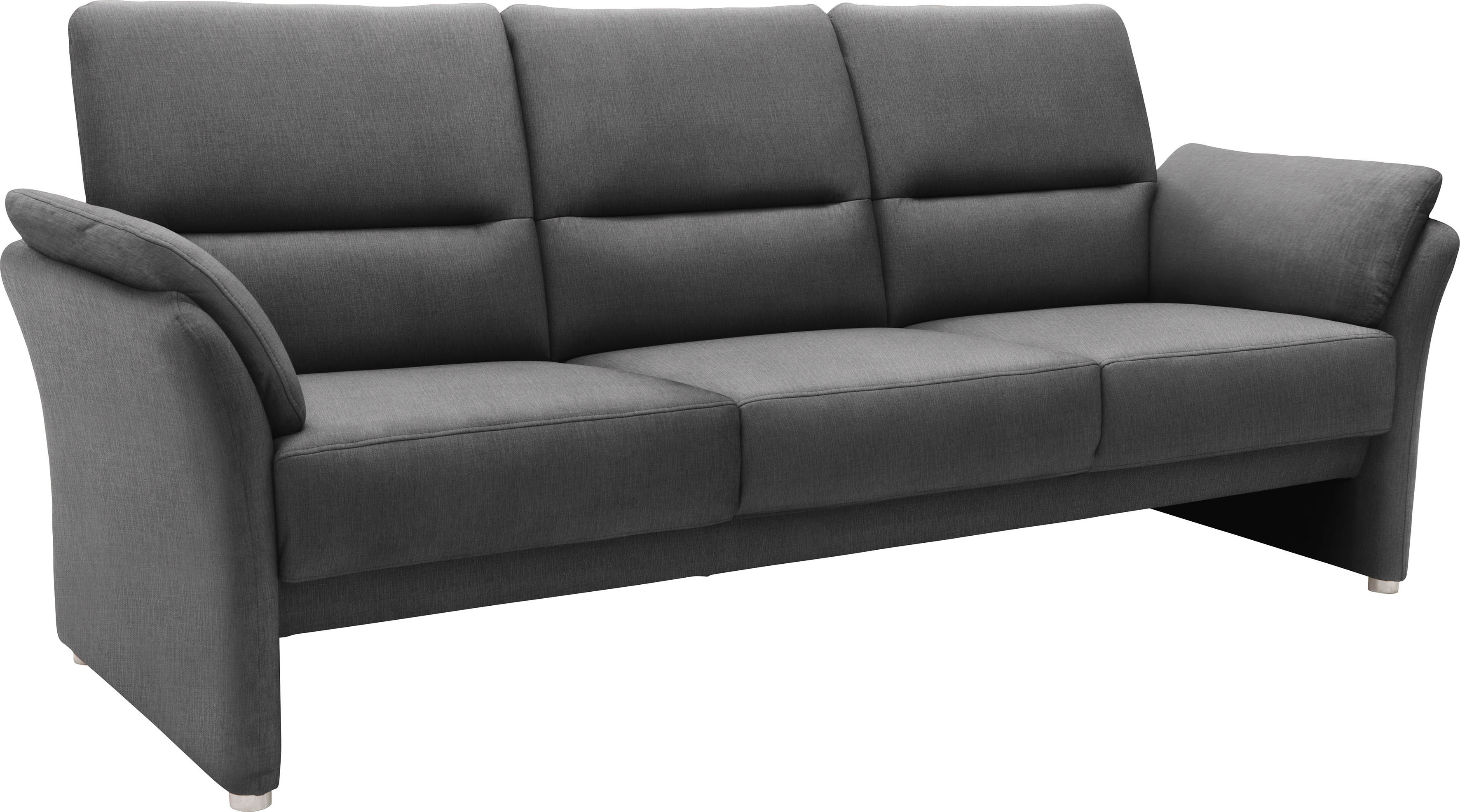 Thumbnail - DOMO collection 3-Sitzer "Pina, schmale Armlehnen, mit Federkern, kompakt & elegant" Hoher Sitzkomfort, Luxus-Microfaser...