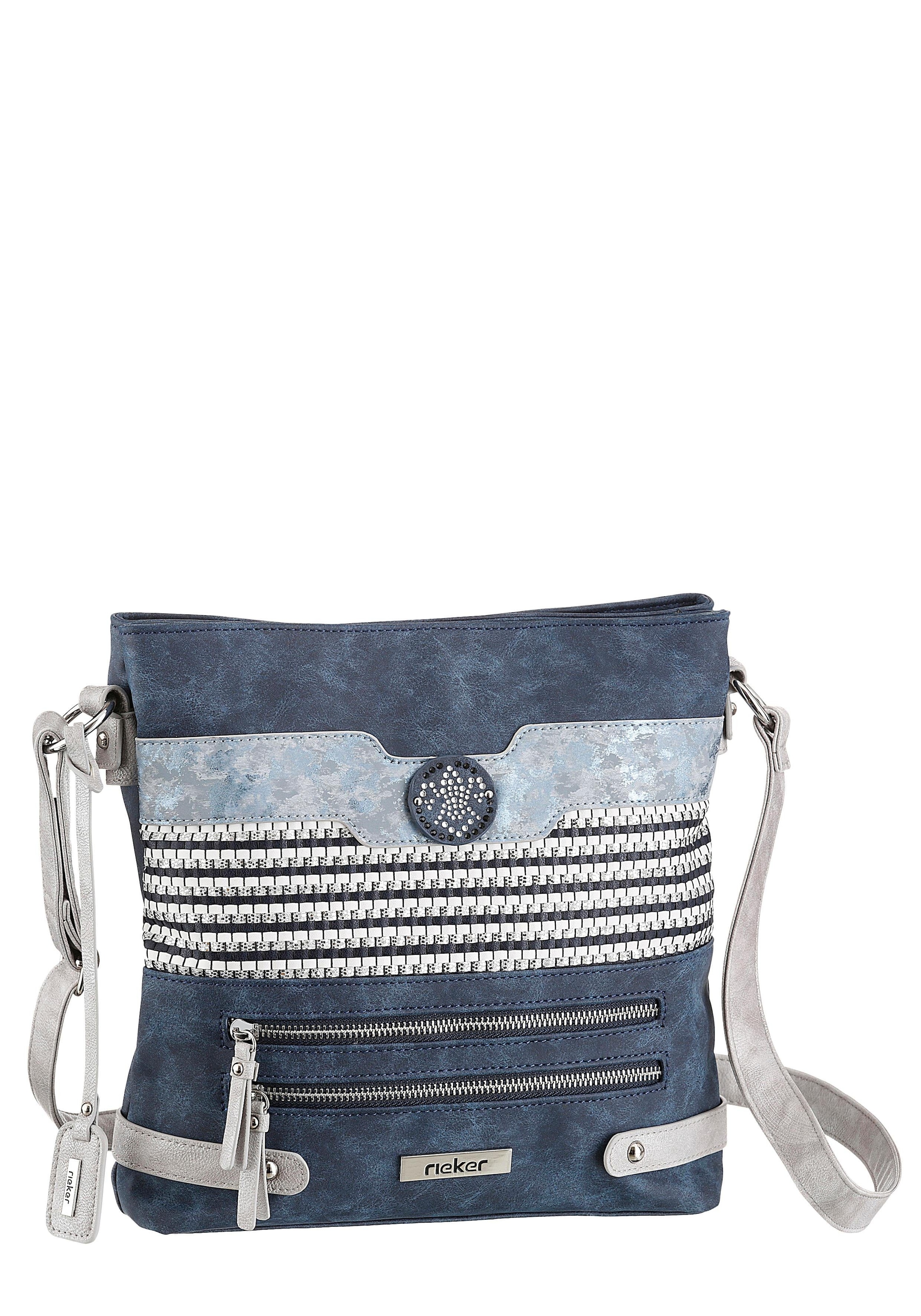 Rieker Umhängetasche , Schultertasche, Damen-Tasche mit praktischem Reißverschluss-Rückfach