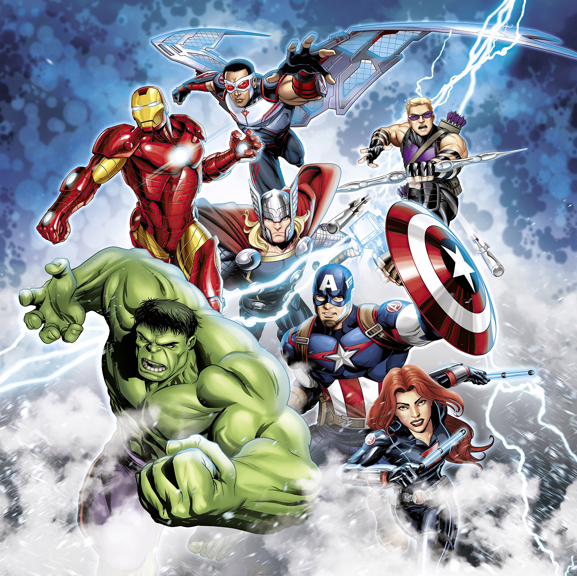 Komar Kindertapete »Marvel Avengers Mighty Team«, bedruckt