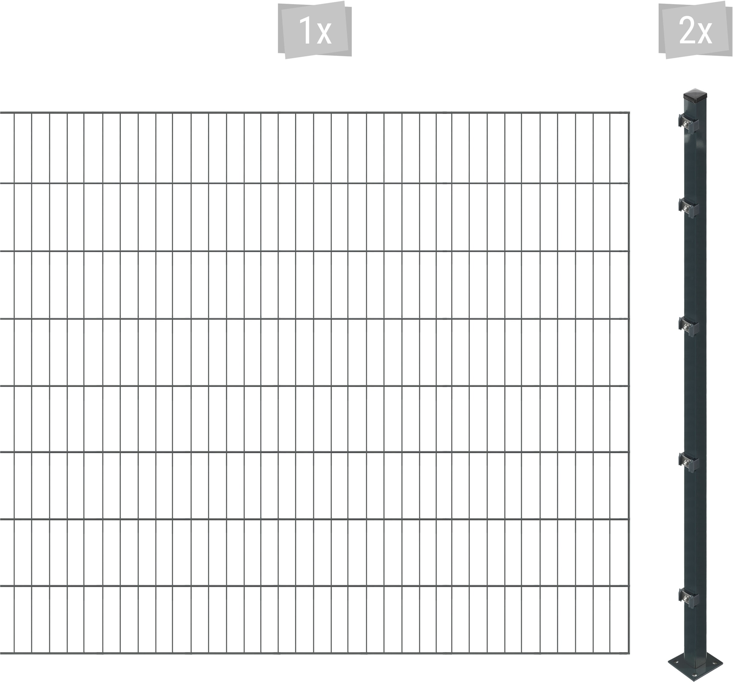 Einstabmattenzaun »ESSENTIAL 160 zum Einbetonieren«, Zaunhöhe 160 cm, Zaunlänge 2 - 60 m