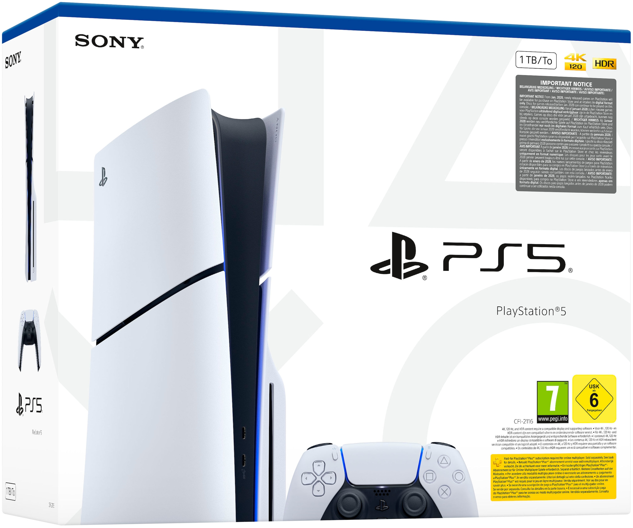 PlayStation 5 Konsolen-Set »PS5 Disk Edition (Slim) inkl. The Blood of Dawnwalker Day« 1.000 GB 1 TB