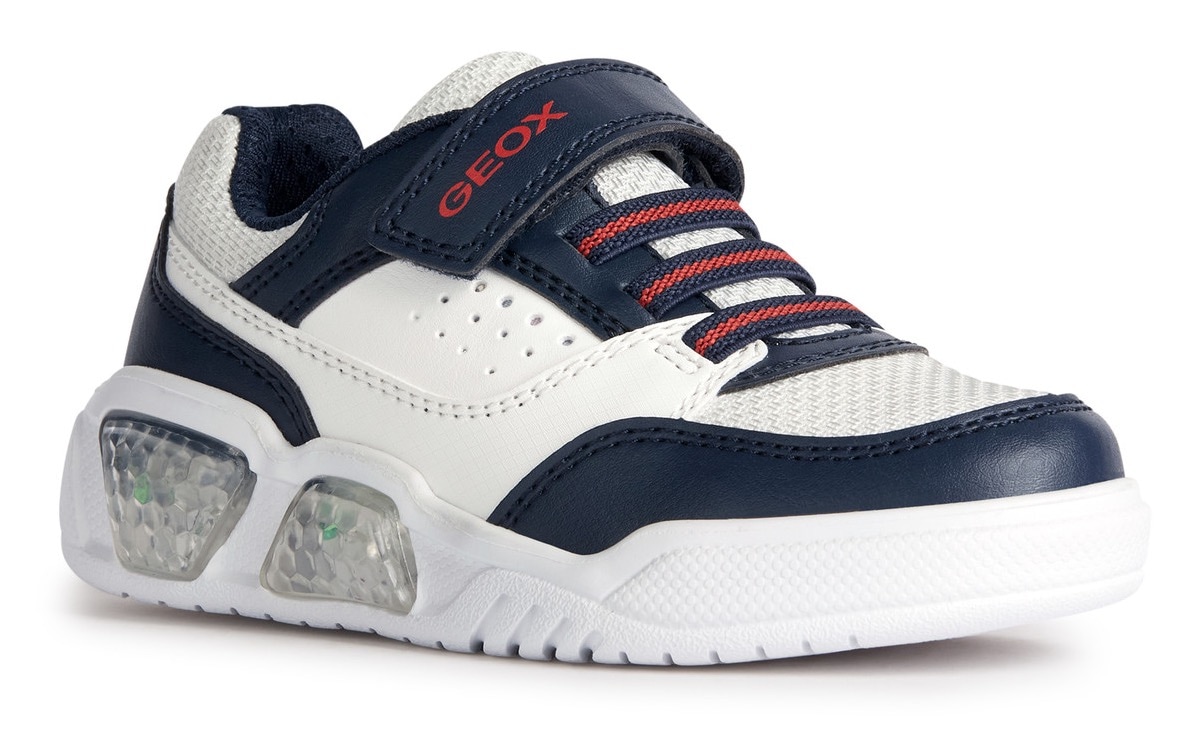 Geox Sneaker »Blinkschuh J ILLUMINUS BOY«, mit Wechselfußbett, Freizeitschuh, Halbschuh, Schnürschuh