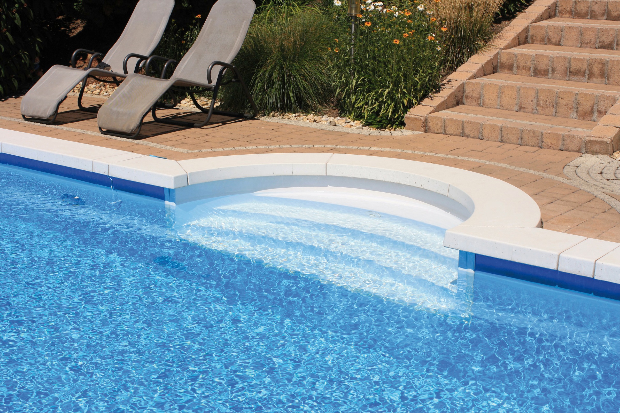 Thumbnail - KWAD Schwimmbecken "STYROPORSTEIN POOL ALL INCLUSIVE, BxLxH: 300x600x150 cm" mit Römertreppe, inkl. Beckenrandsteine & P...