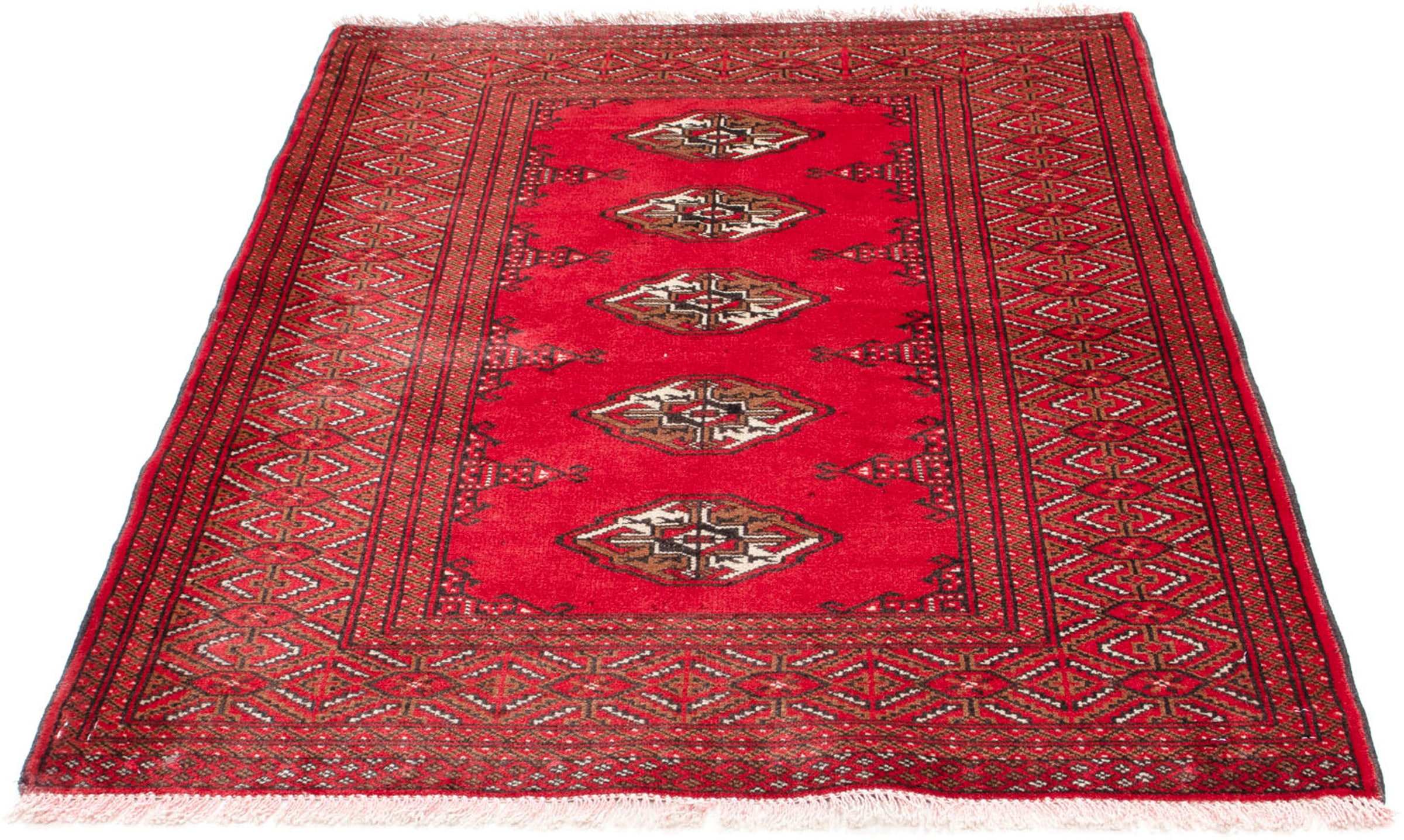 morgenland Orientteppich "Belutsch - 144 x 103 cm - rot", rechteckig, 8 mm Höhe, Wohnzimmer, Handgeknüpft, Einzelstück m