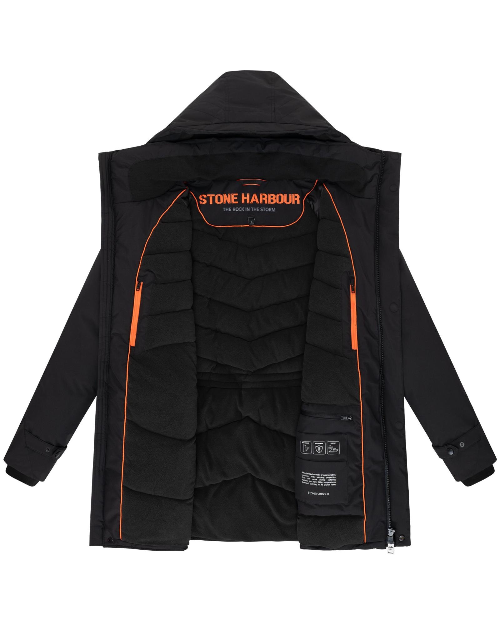 Stone Harbour Wintermantel »Emriis XX« Warmer Herren Mantel mit Magnet-Knöpfen