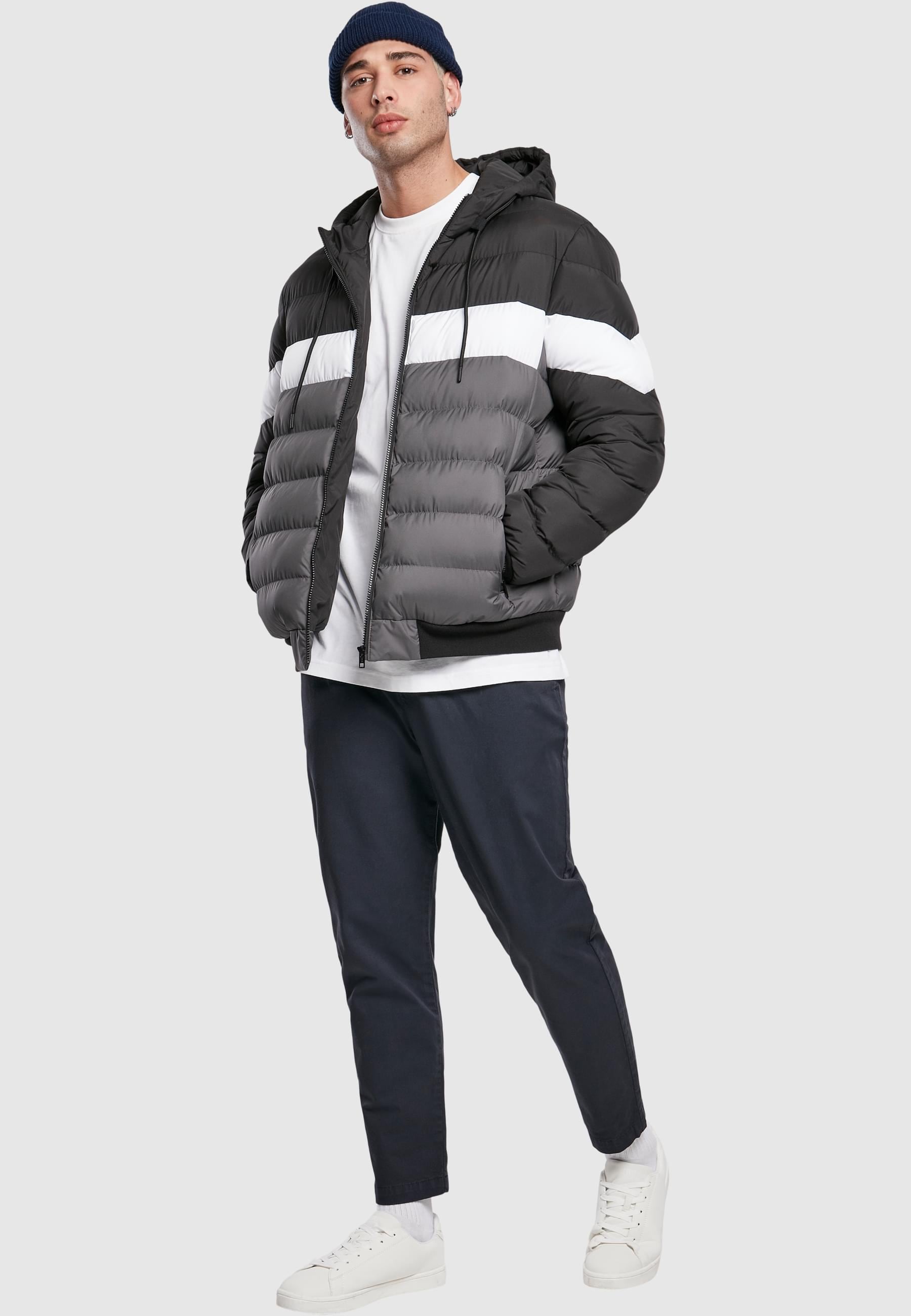 URBAN CLASSICS Winterjacke »Urban Classics Herren Colorblock Bubble Jacket«, (1 St.), mit Kapuze