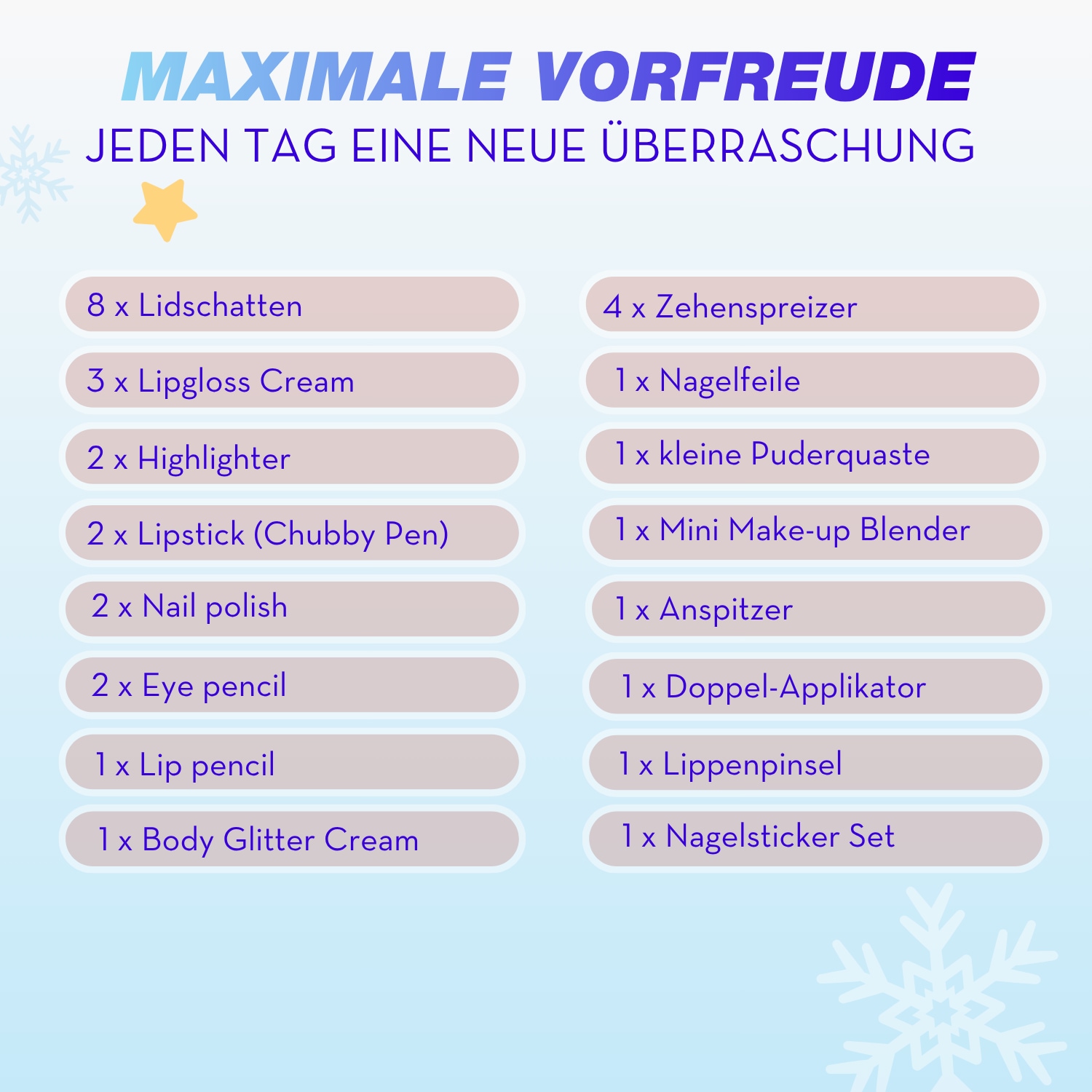 ZMILE COSMETICS Kosmetik-Adventskalender »ZMILE COSMETICS   Adventskalender Cube Winter Wonderland« ab 12 Jahren vegan