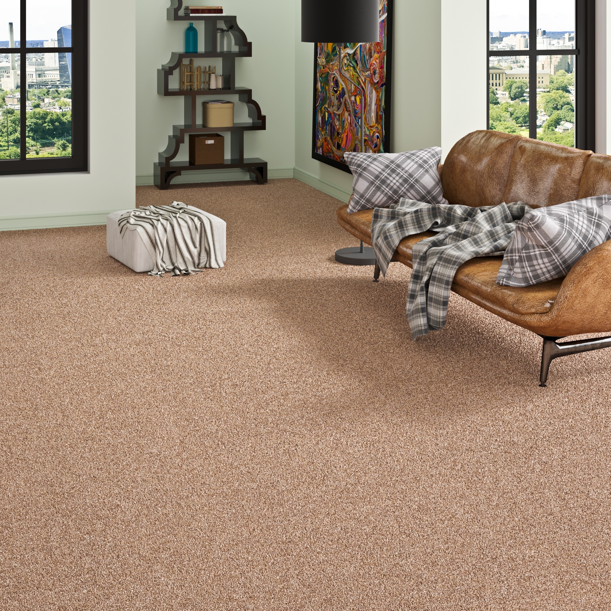 my home Teppichboden »Fortis, Schlinge, Made in Netherlands«, rechteckig, 5 mm Höhe, meliert, Breite 400 cm, Wohnzimmer, strapazierfähig
