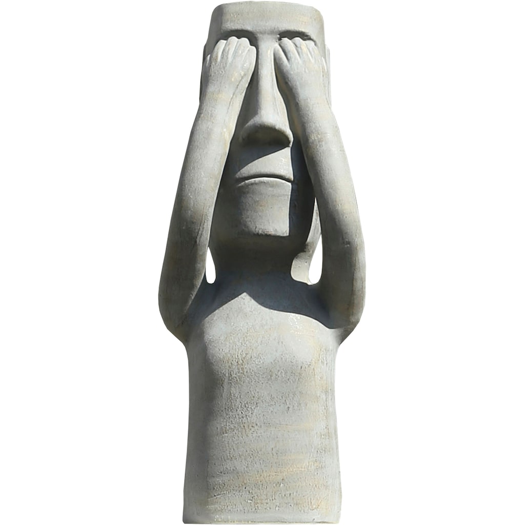 GILDE Dekofigur »Skulptur Nichts sehen«, Dekoobjekt, Höhe 63,5 cm, aus Keramik, Wohnzimmer