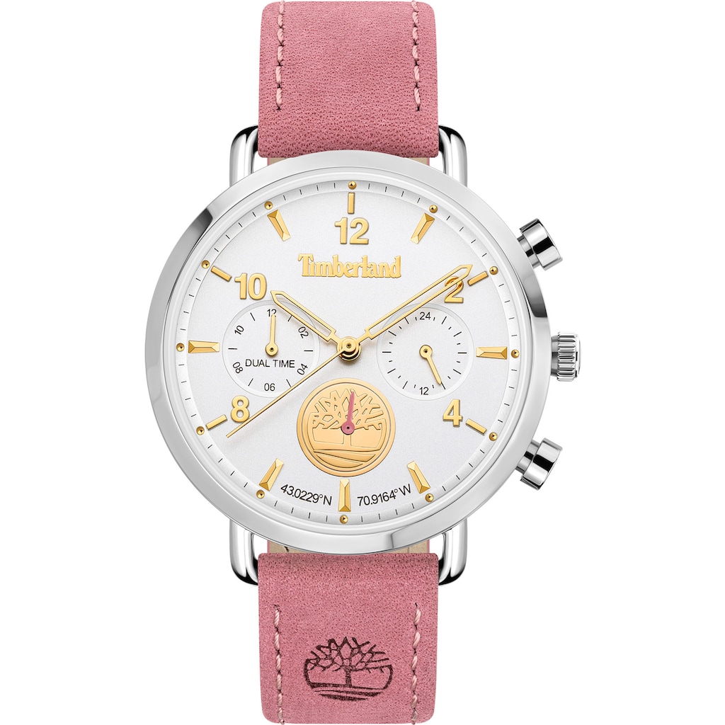Damenmode Uhren Timberland Multifunktionsuhr »ROCKRIMMON, TDWLF2103801« rosa