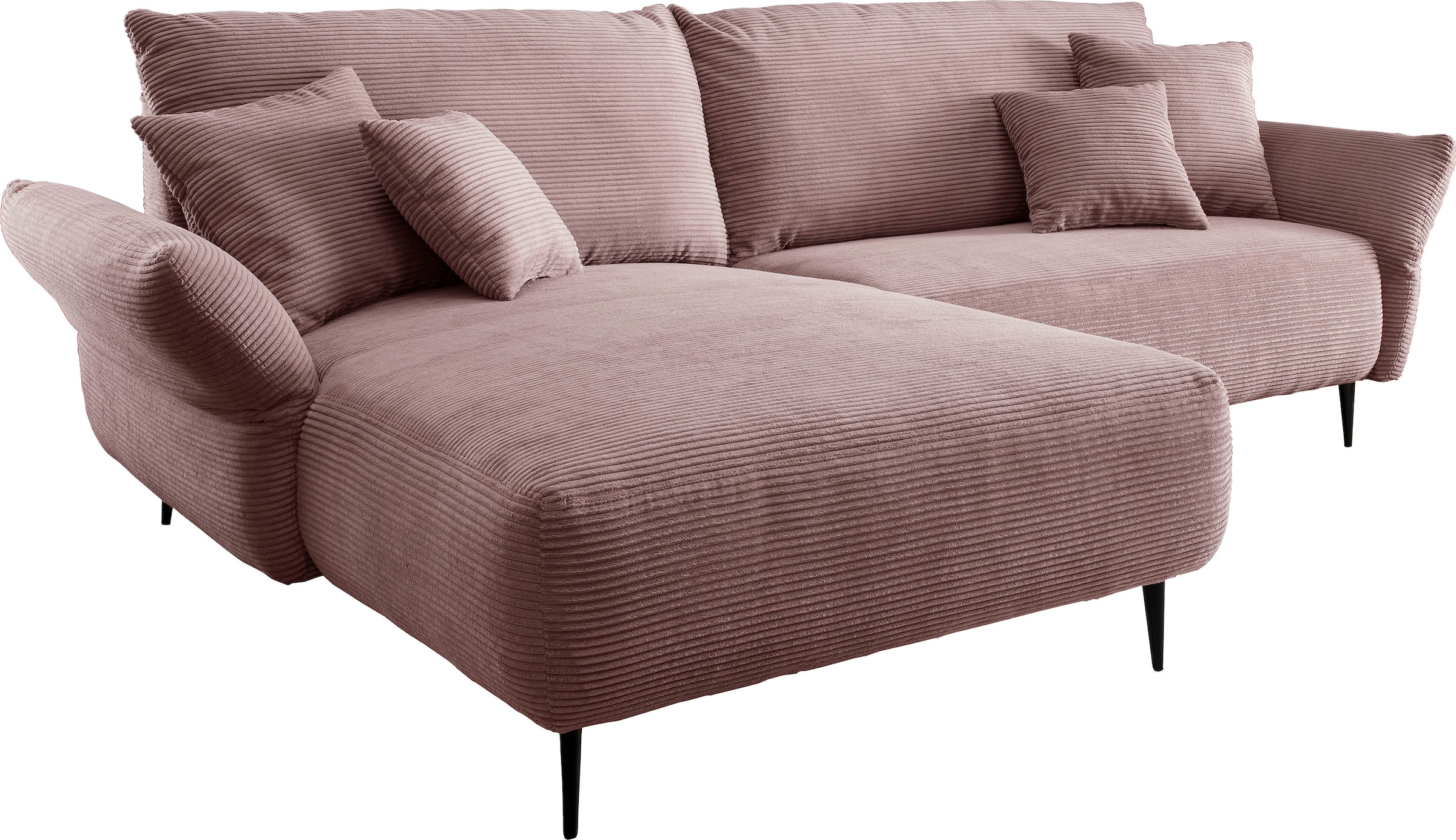 INOSIGN Ecksofa »Amarena L-Form«, inklusive Armlehnenverstellfunktion, 4x Zierkissen gratis