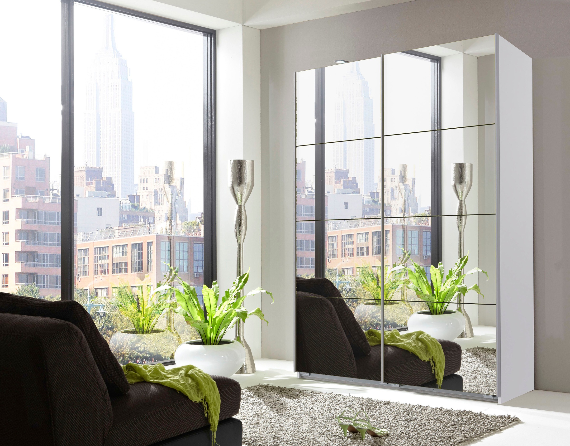 Wimex Schwebetürenschrank »England« 2-türig, mit vollverspiegelter Schrankfront, in diversen Breiten