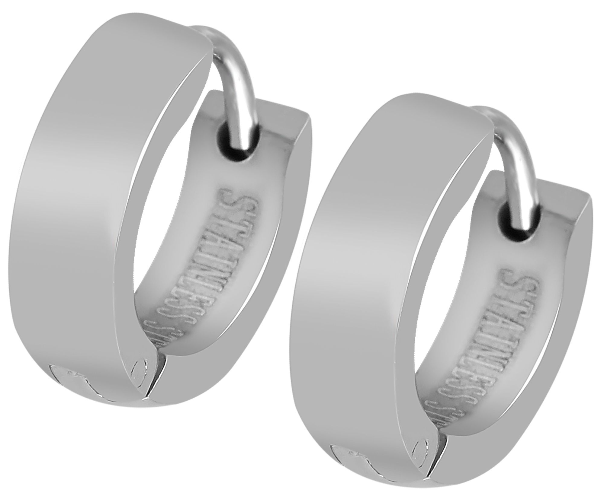 Adelia´s Klappcreolen »Damen Ohrringe – Klappcreole aus Edelstahl« Ideal als Geschenk – dezent und elegant