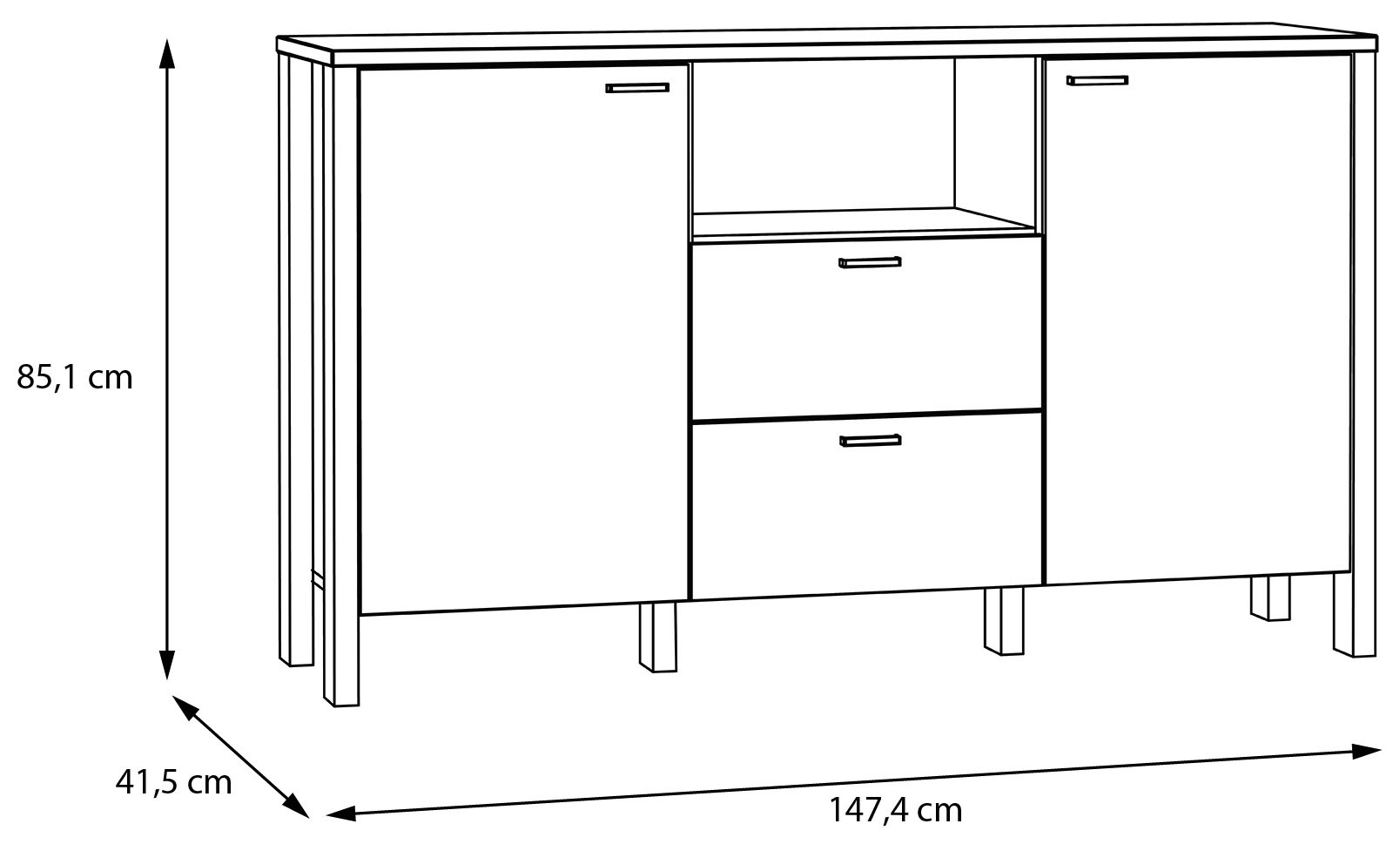 FORTE Sideboard »Saitama«