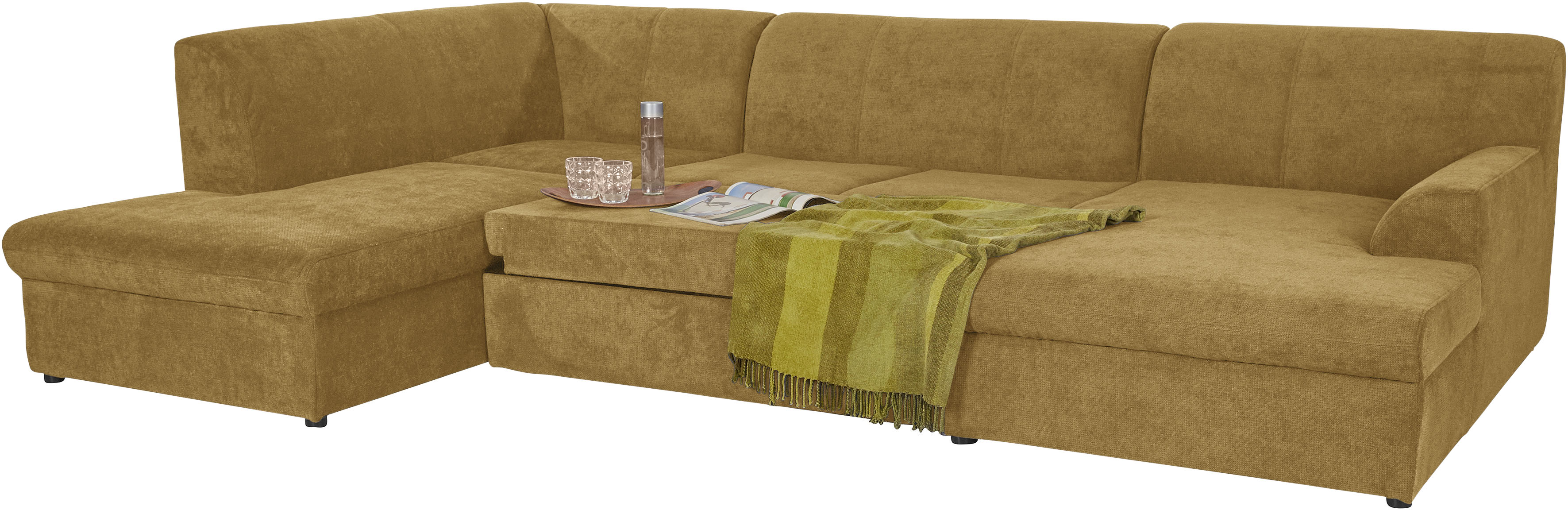 Thumbnail - DOMO collection Wohnlandschaft "Topper, elegant und zeitlos, komfortabel, U-Form" wahlweise mit Bettfunktion