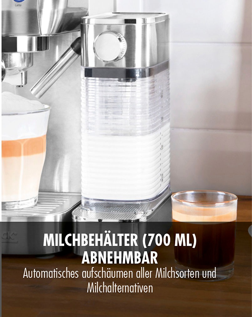 Gastroback Espressomaschine »42722 DESIGN ESPRESSO PICCOLO PRO M«, mit integriertem, automatischem Milchaufschäumer