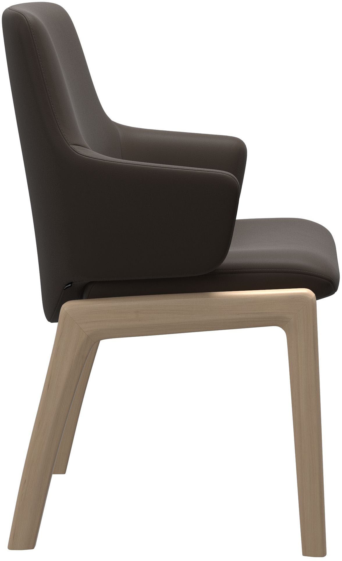 Stressless® Polsterstuhl »Laurel«, Leder BATICK, Low Back mit Armlehne, Größe L, mit abgerundeten Beinen in Walnuss