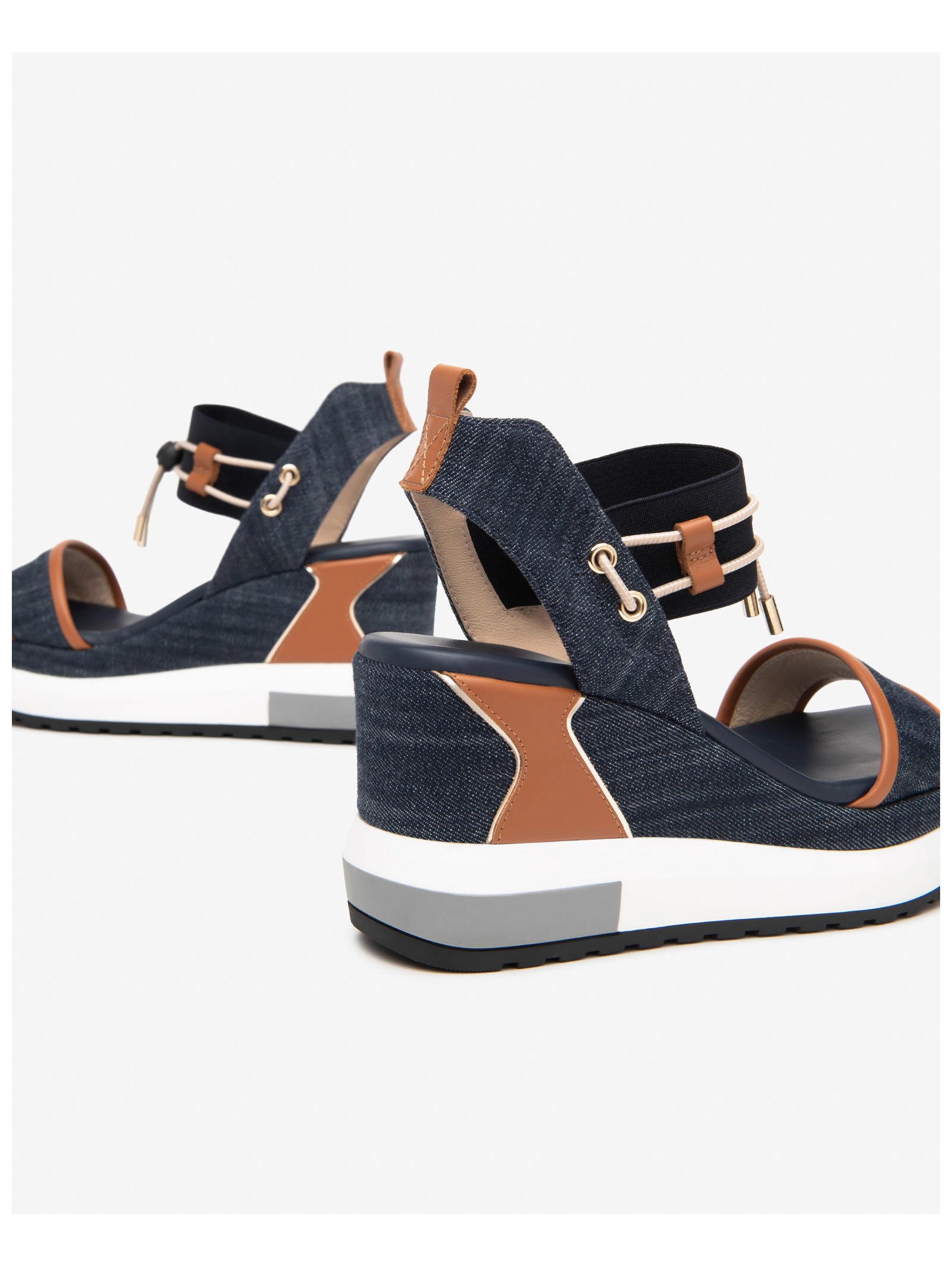 Nero Giardini Keilsandalette »Nero Giardini Sandalen Lederimitat/Textil«