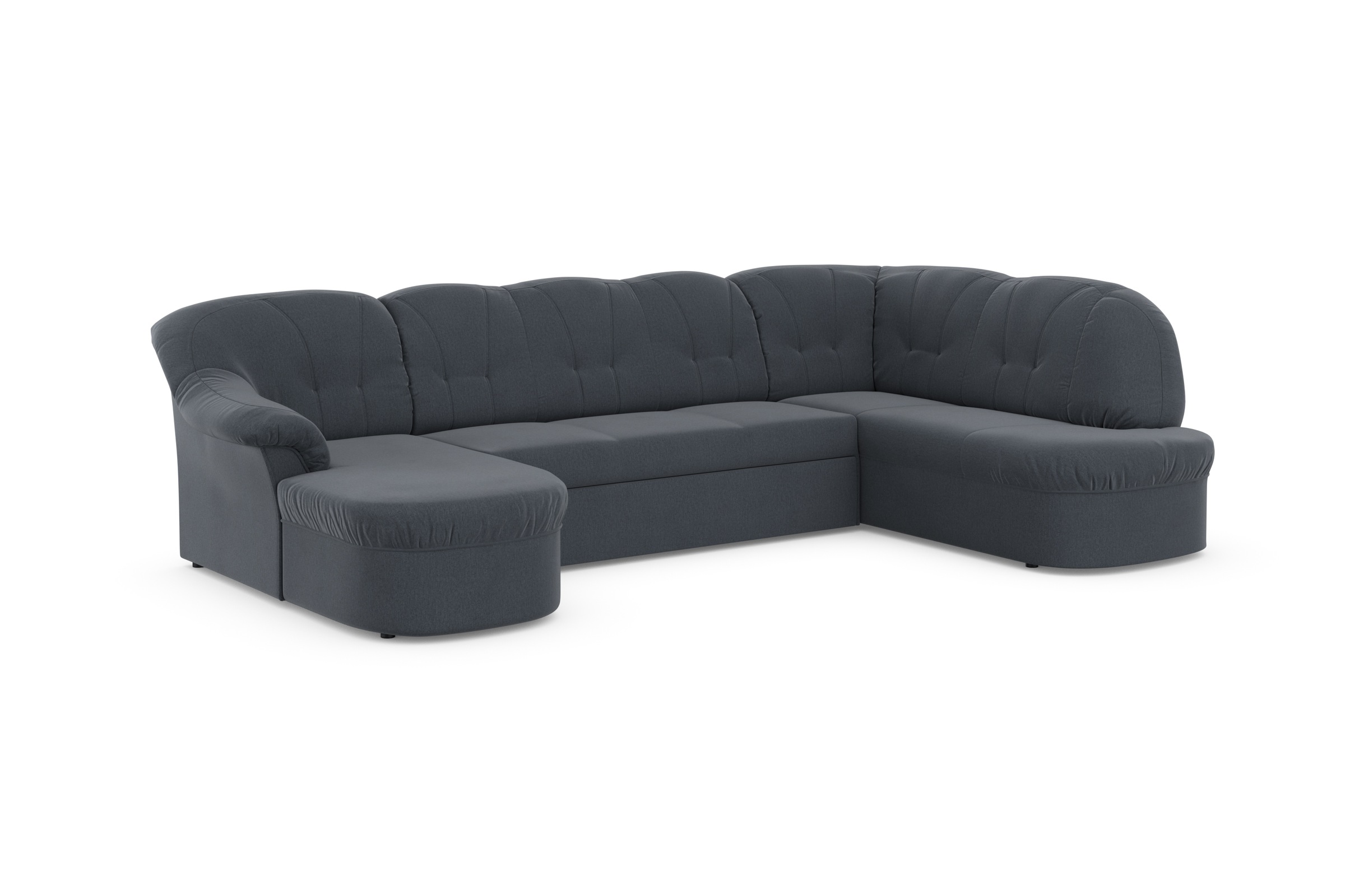 DOMO collection Wohnlandschaft »Pegnitz, zeitlos und modern, mit attraktiver Rückensteppung, U-Form«, wahlweise mit Bettfunktion