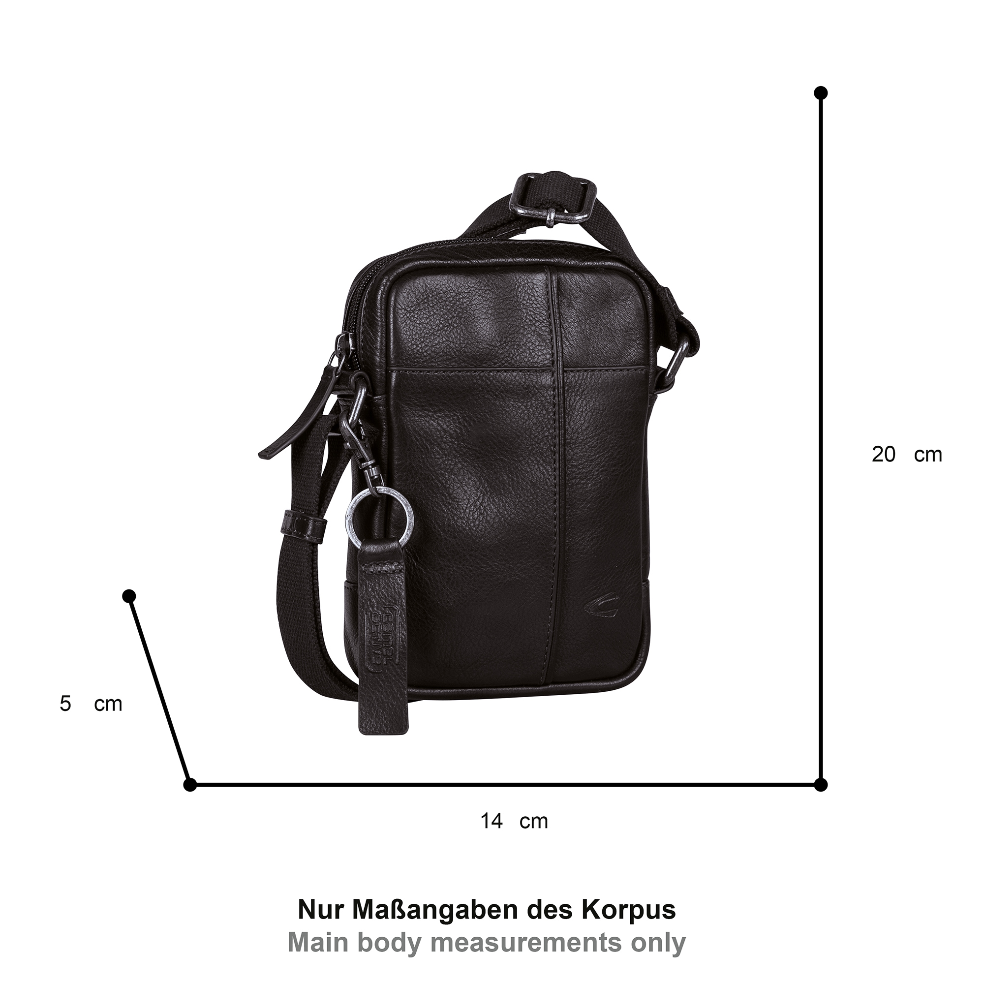 camel active Handytasche »Pine« aus pflanzlich gegerbtem Rindsleder im kernigen Look mit RFID-Schutz