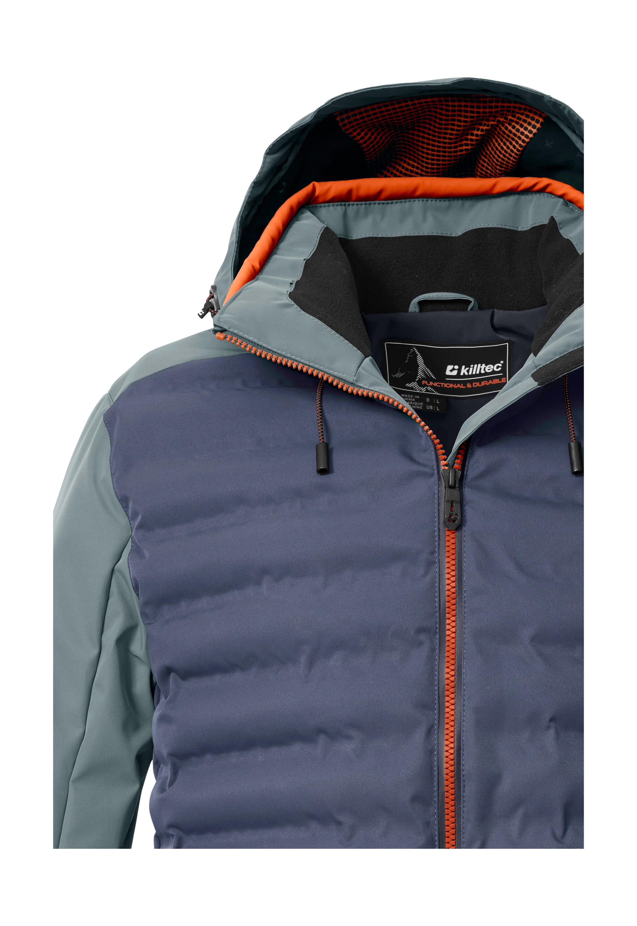 Killtec Skijacke »KSW 72 MN SKI JCKT«, Moderne Hybridoptik, winddicht, wasserabweisend, atmungsaktiv