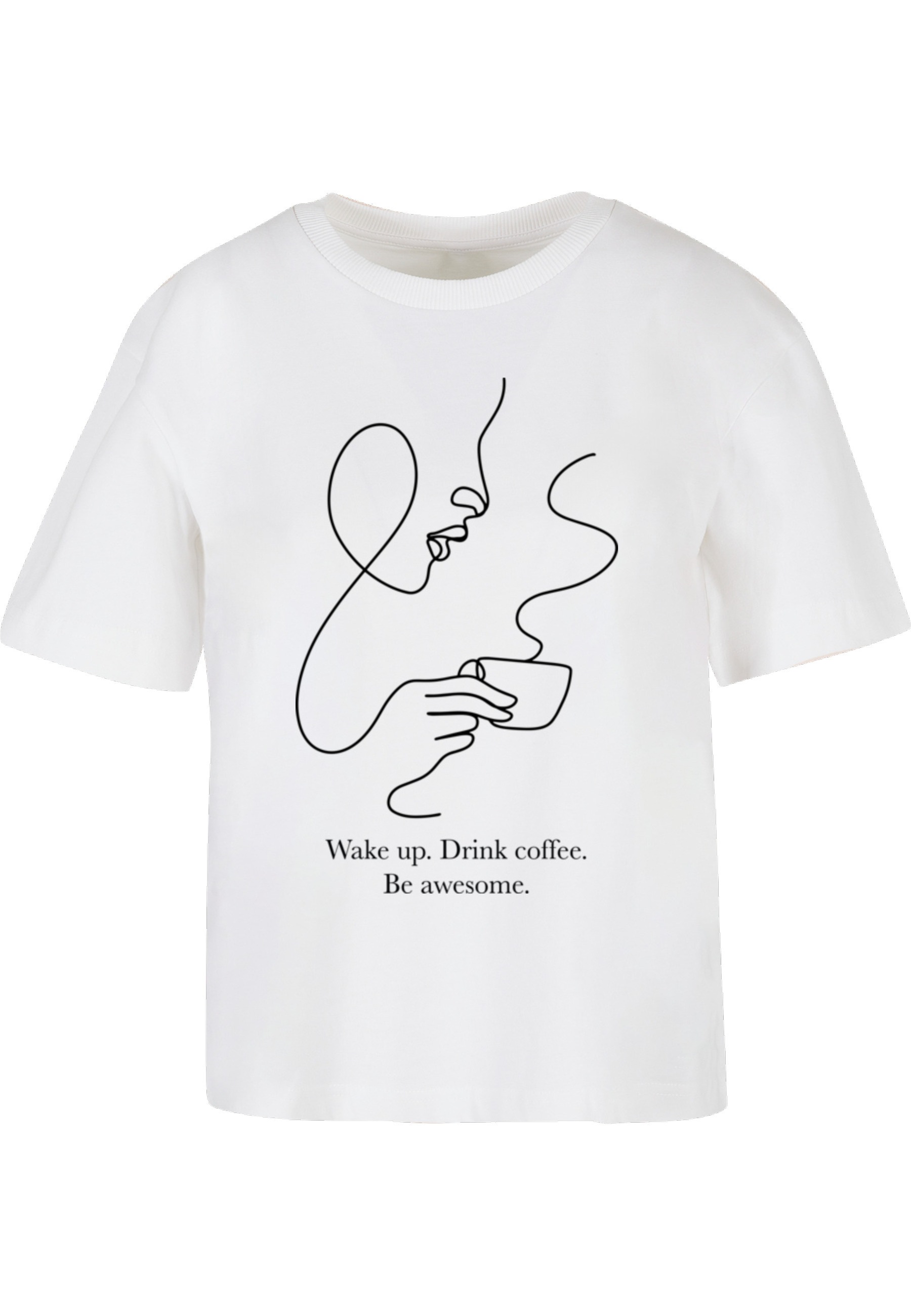 Miss Tee T-Shirt "Miss Tee Drink Coffee Be Awesome Tee" 1 Stk.
