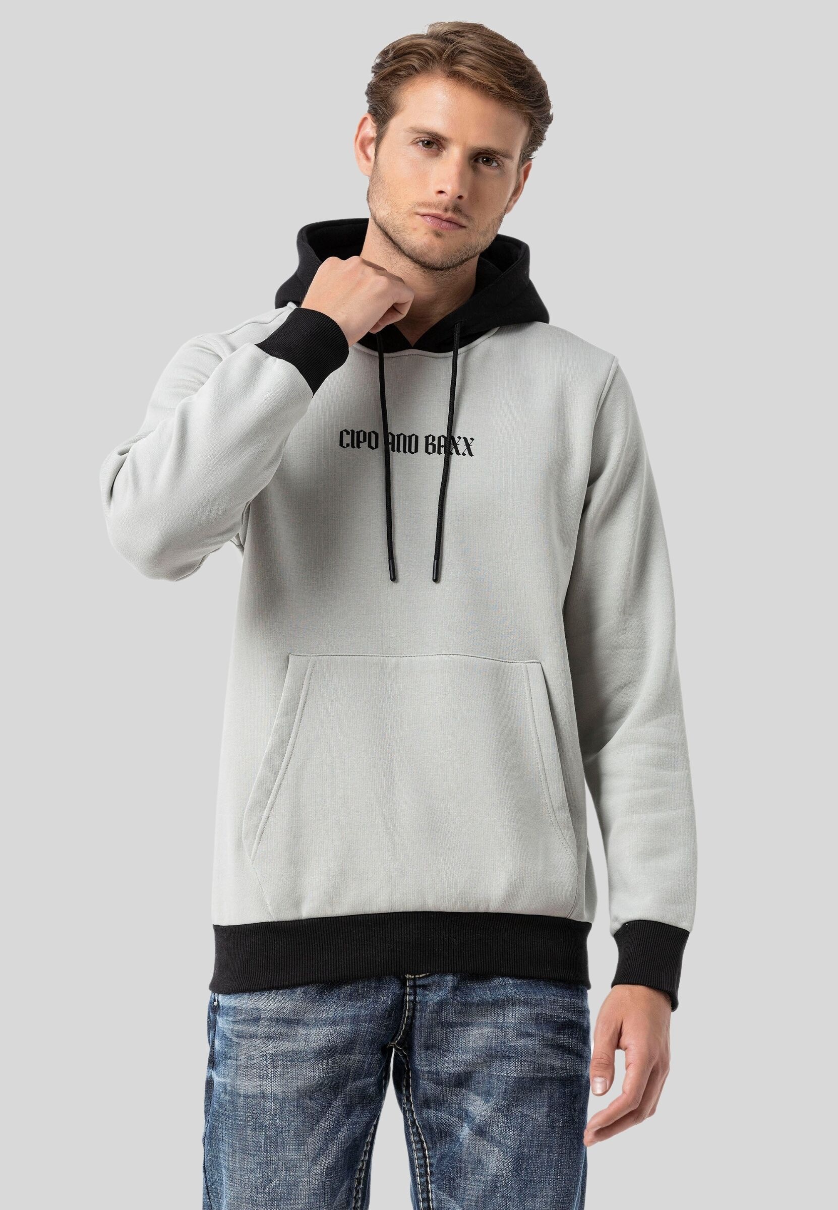 Cipo & Baxx Kapuzenpullover »Sweatshirts«, im Kontrast-Look