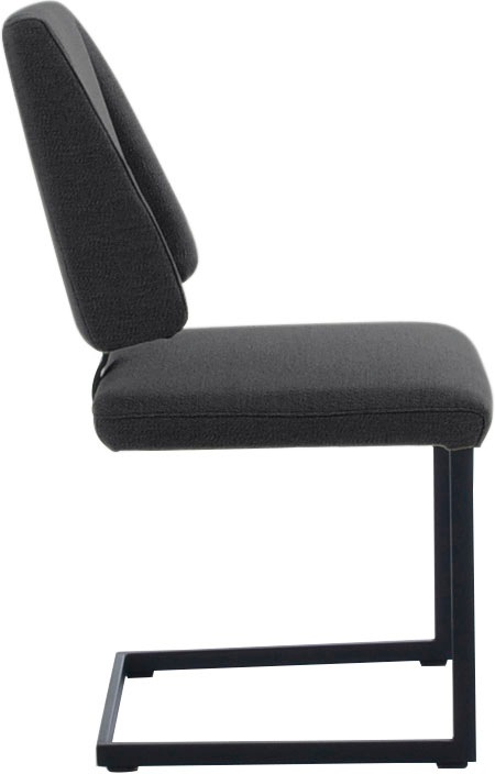 Thumbnail - K+W Komfort & Wohnen Freischwinger "Longbeach" () 1 Stk.mit Gestell und Abstandshalter in Metall schwarz Struktur, Sitzk...