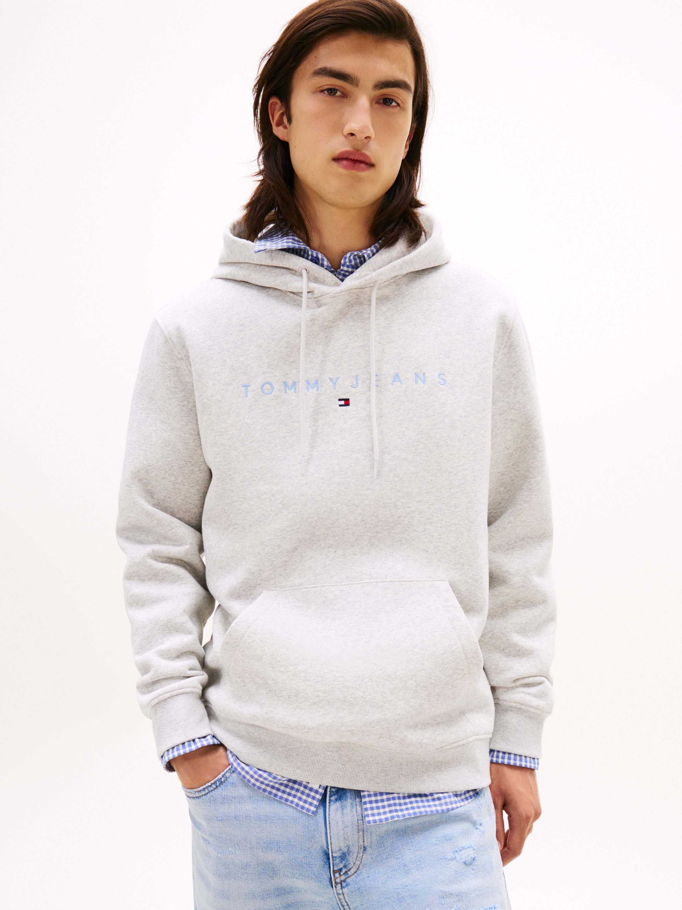 Tommy Jeans Hoodie "TJM REG LINEAR LOGO HOODIE EXT", mit Logo-Stickerei günstig online kaufen
