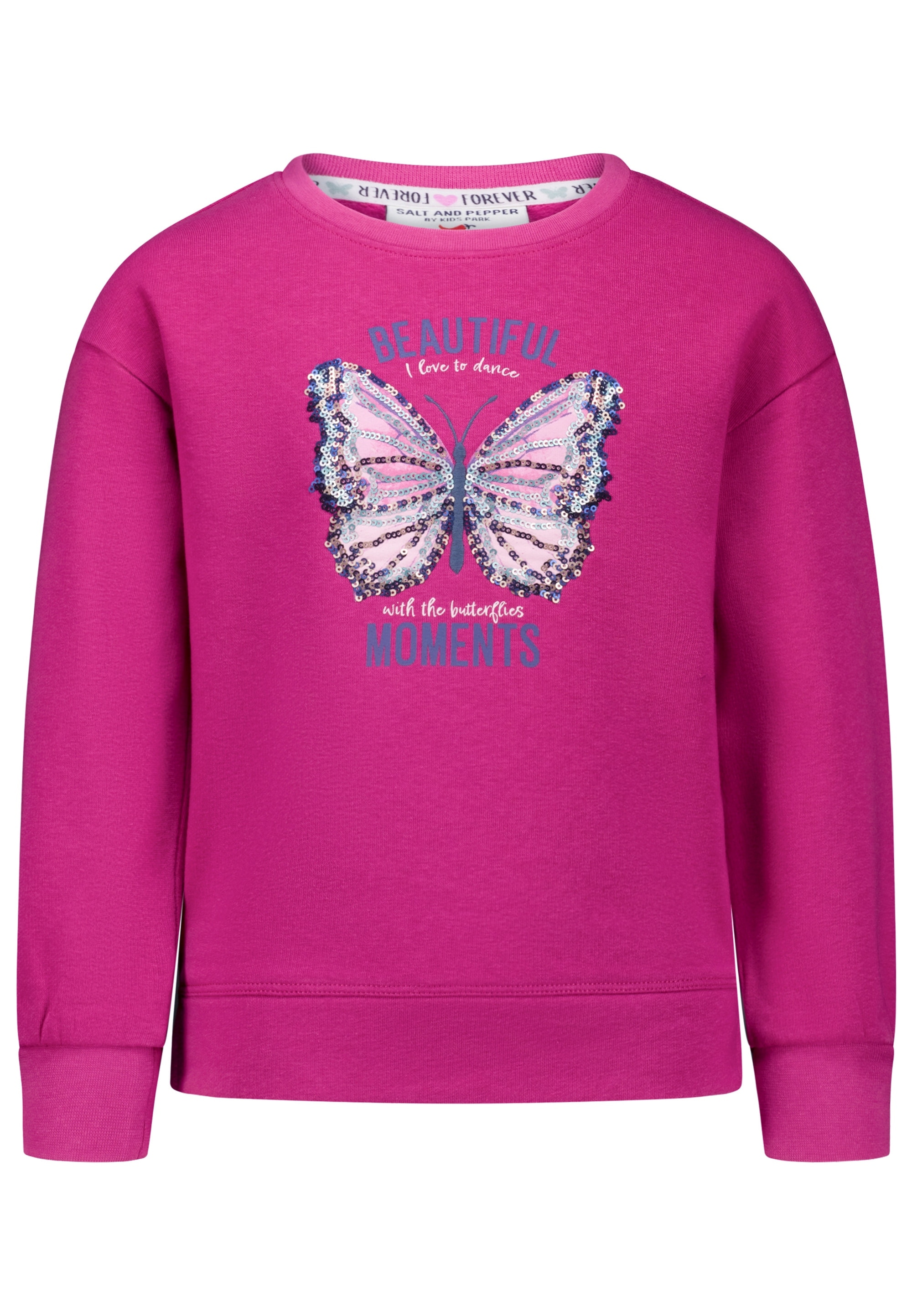 SALT AND PEPPER Sweatshirt »BEAUTIFUL MOMENTS«, mit Schmetterling aus Pailletten