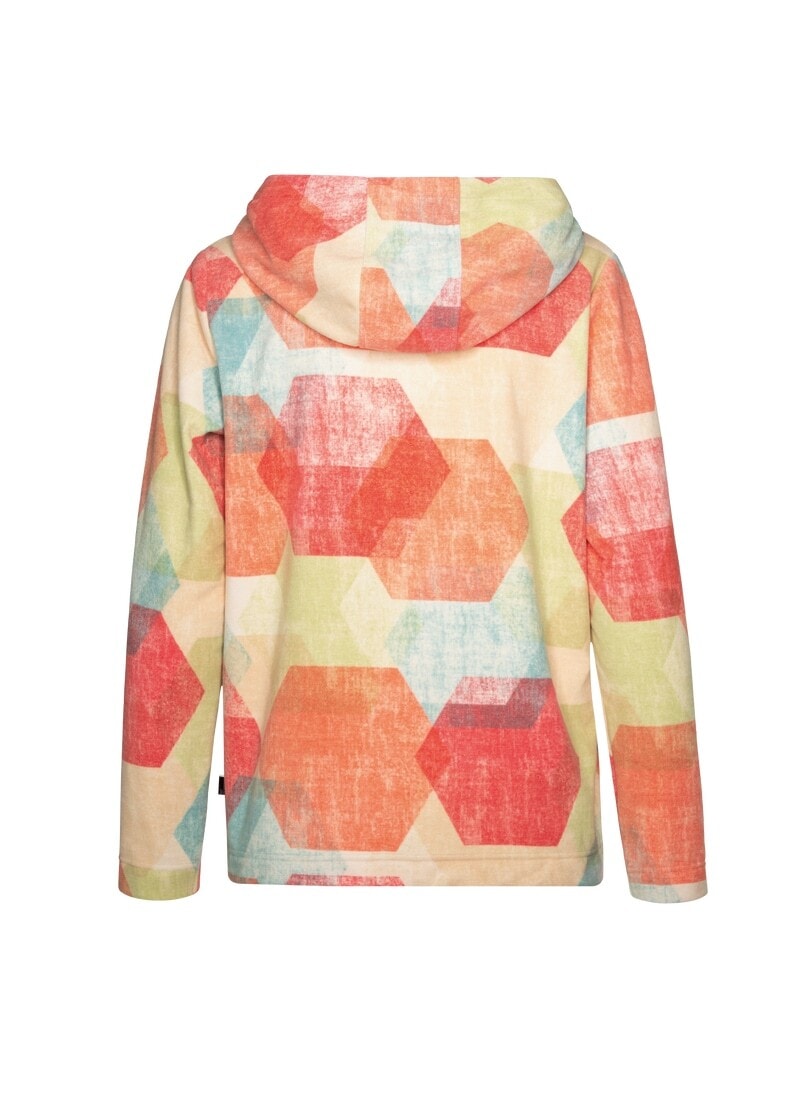 Trigema Kapuzensweatshirt »TRIGEMA Fleece-Hoodie mit buntem Allover-Print«