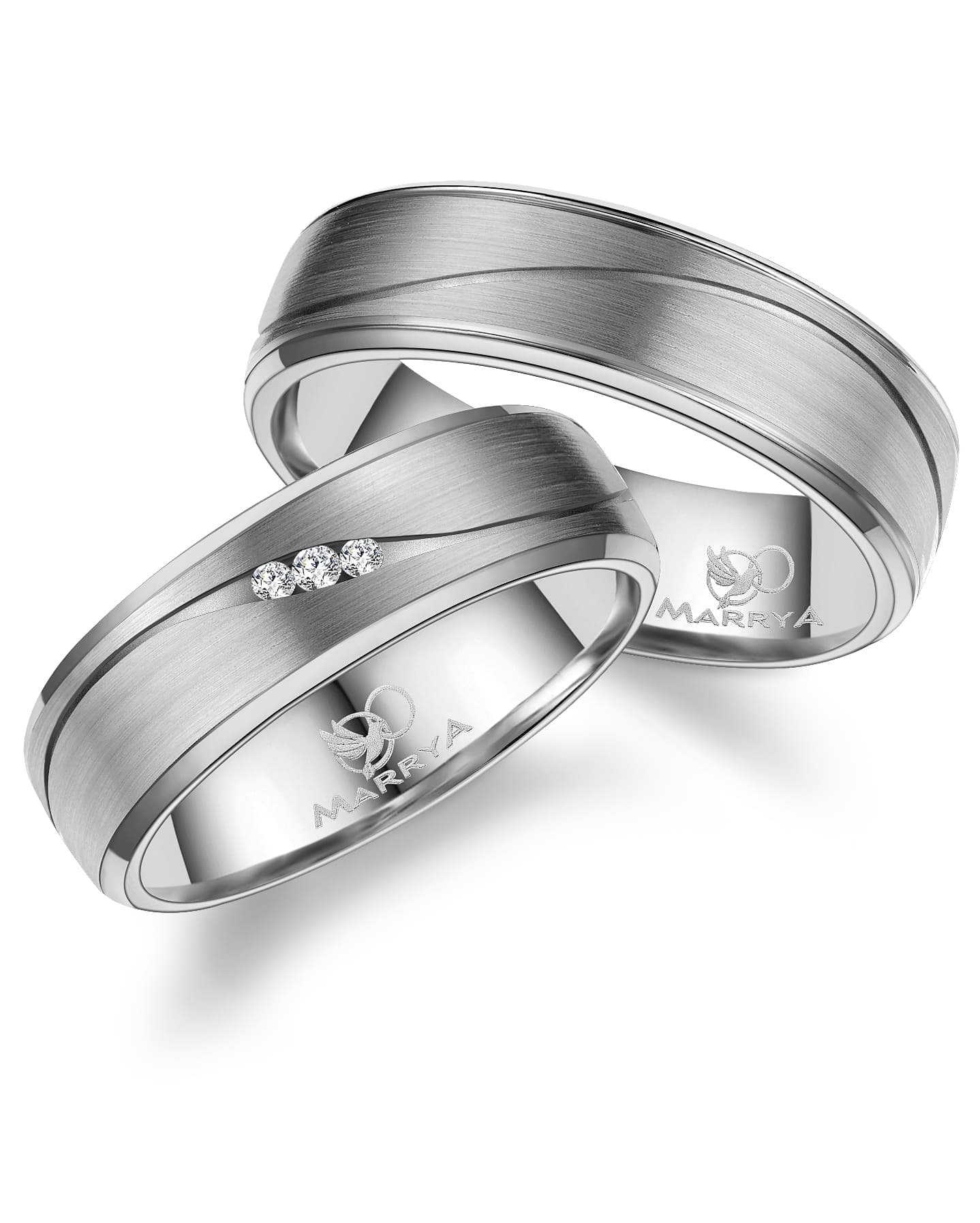 Marrya Partnerring »Diamant Titan Ringe Trauringe Eheringe Partnerringe«