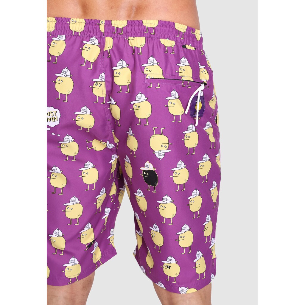 Herrenmode Herrenbademode Lousy Livin Badehose, mit stylischem Allover-Print violett Herrenmode Herrenbademode Lousy Livin Badehose, mit stylischem Allover-Print violett