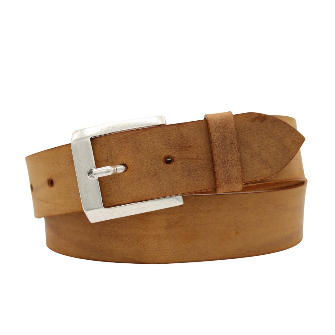 Ledergürtel ANNAMATONI "AnnaMatoni Ledergürtel Rivo Ledergürtel Rivo", Herren, Gr. TW95 - 110cm Gesamtlänge, braun (cognac 660), 100% Leder, Gürtel Ledergürtel