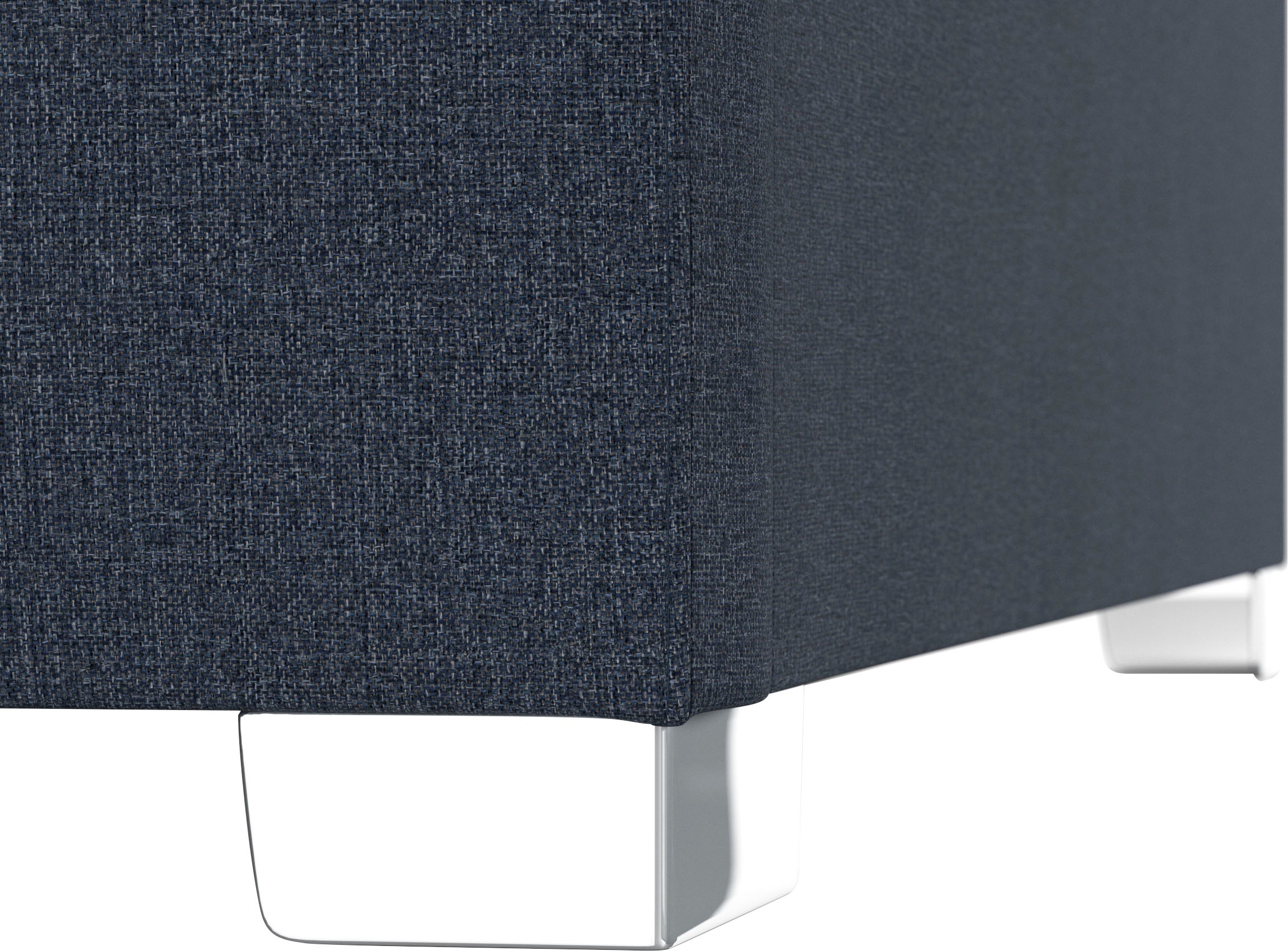 DOMO collection Ecksofa »Anzio in kubischer Formensprache, flache Armlehnen, L-Form«, Wahlweise mit Bettfunktion und Federkern für hohen Sitzkomfort