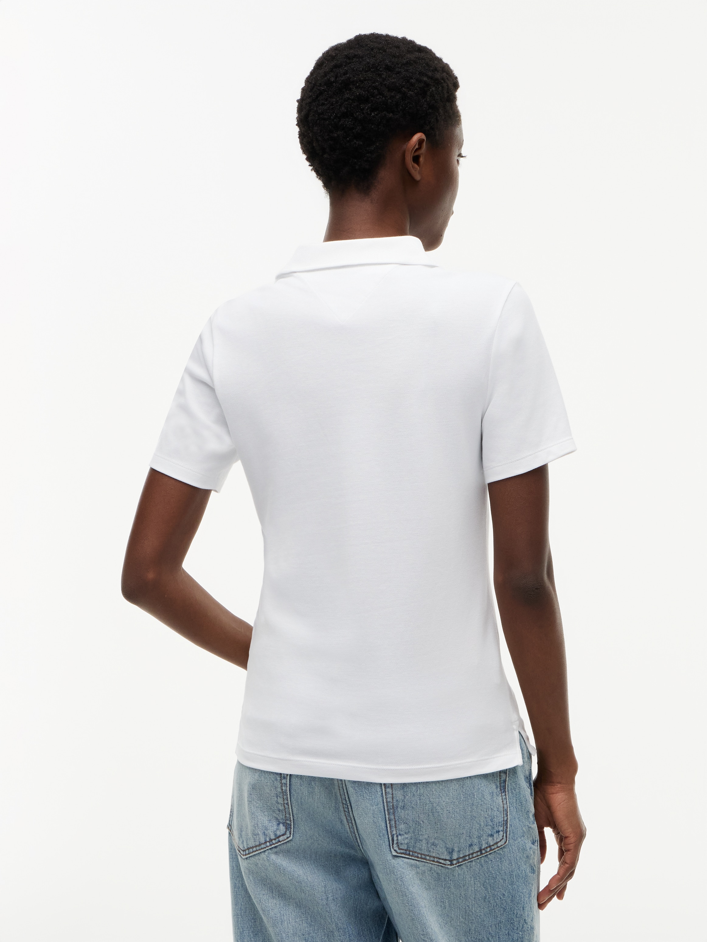Tommy Hilfiger Poloshirt »1985 SLIM PIQUE POLO SHORT SLEEVE« mit Tommy Hilfiger Logo-Flag