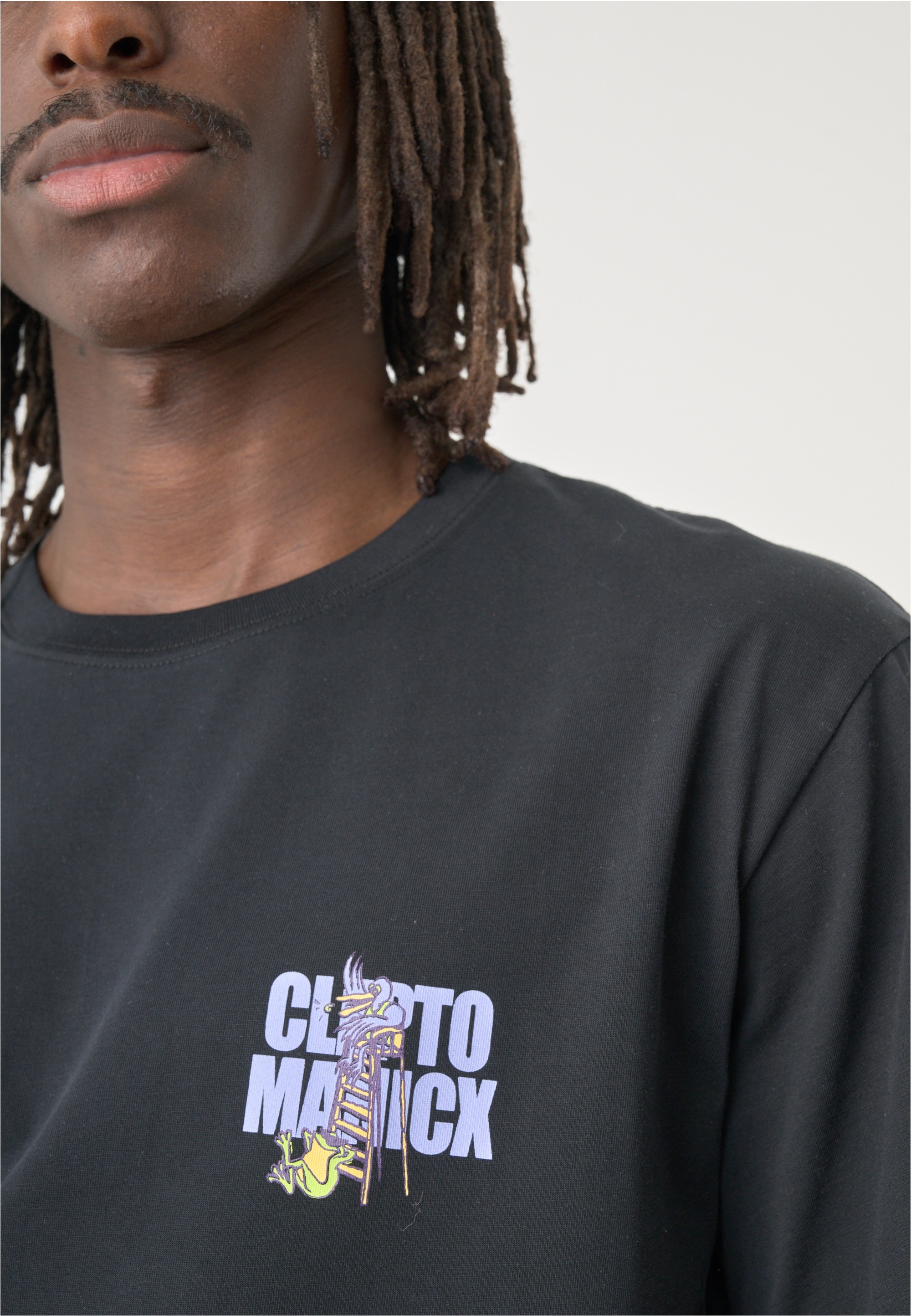Cleptomanicx T-Shirt mit großem Frontprint