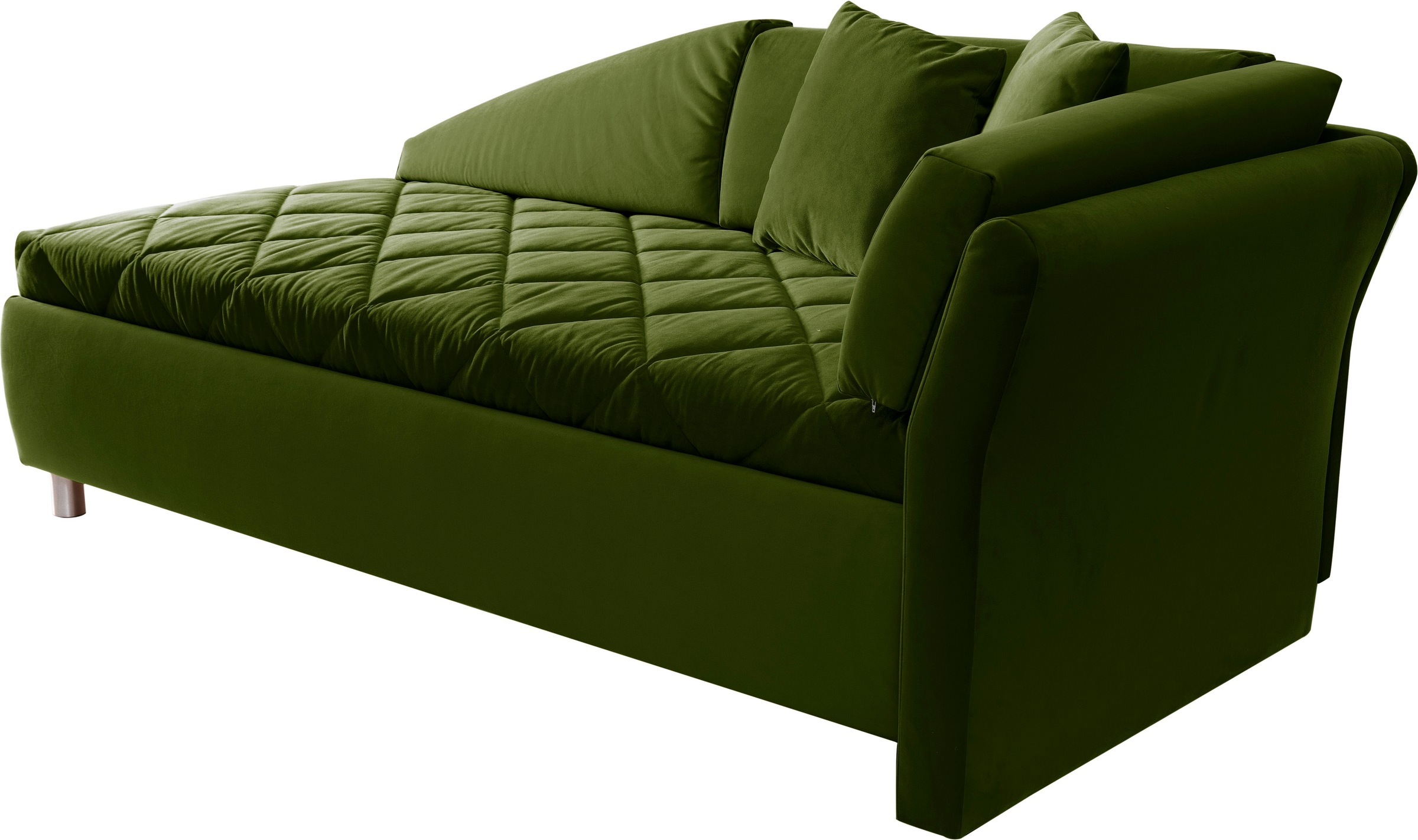 alina Schlafsofa »Lindsay«, Bettkasten, Zierkissen-Set aus: 2 Stk. 40x40cm, 1 Stk. 30x30cm