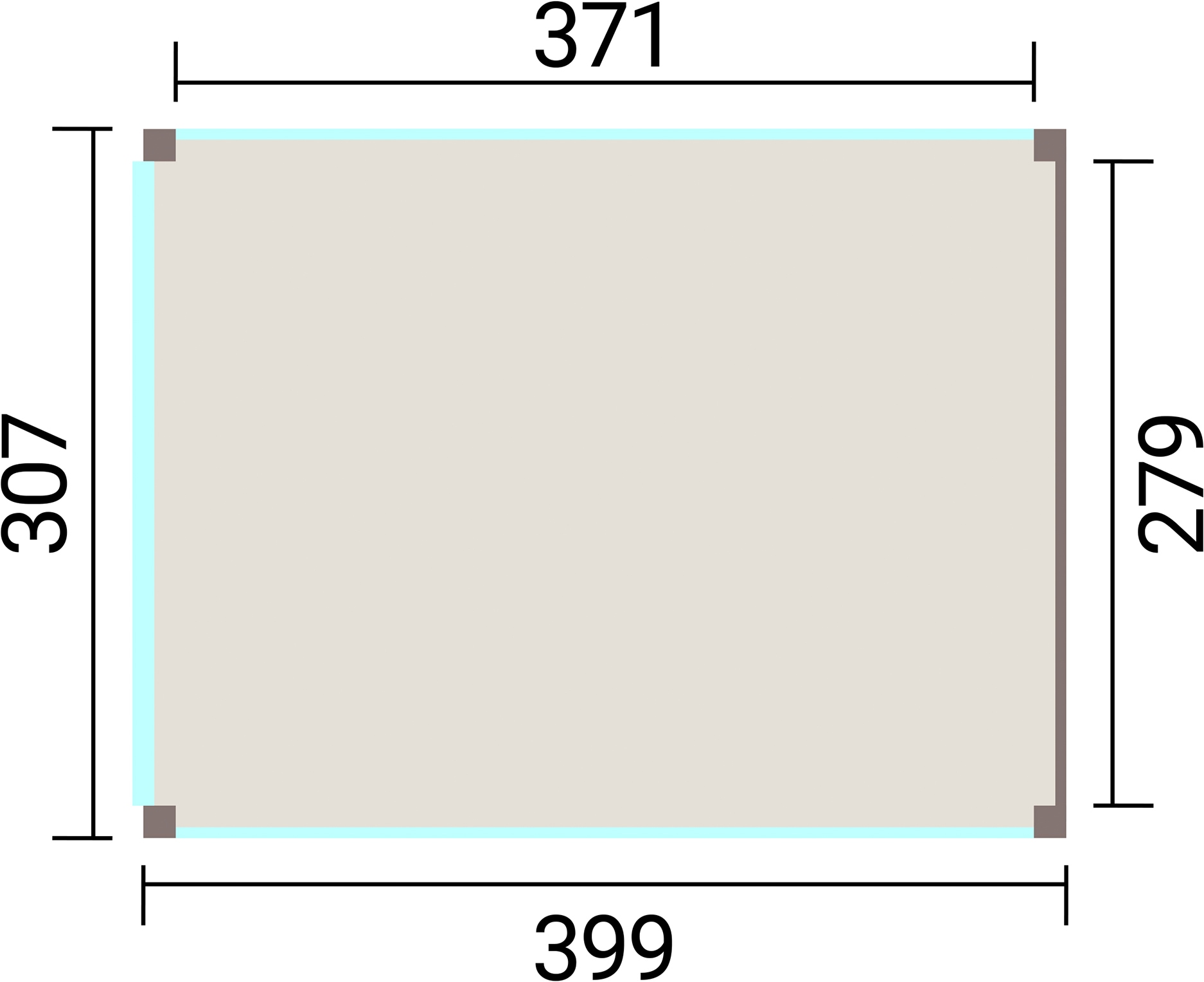 weka Holzpavillon »Lumley Lauben-Set Gr. 2.4« BxTxH: 307x399x245 cm