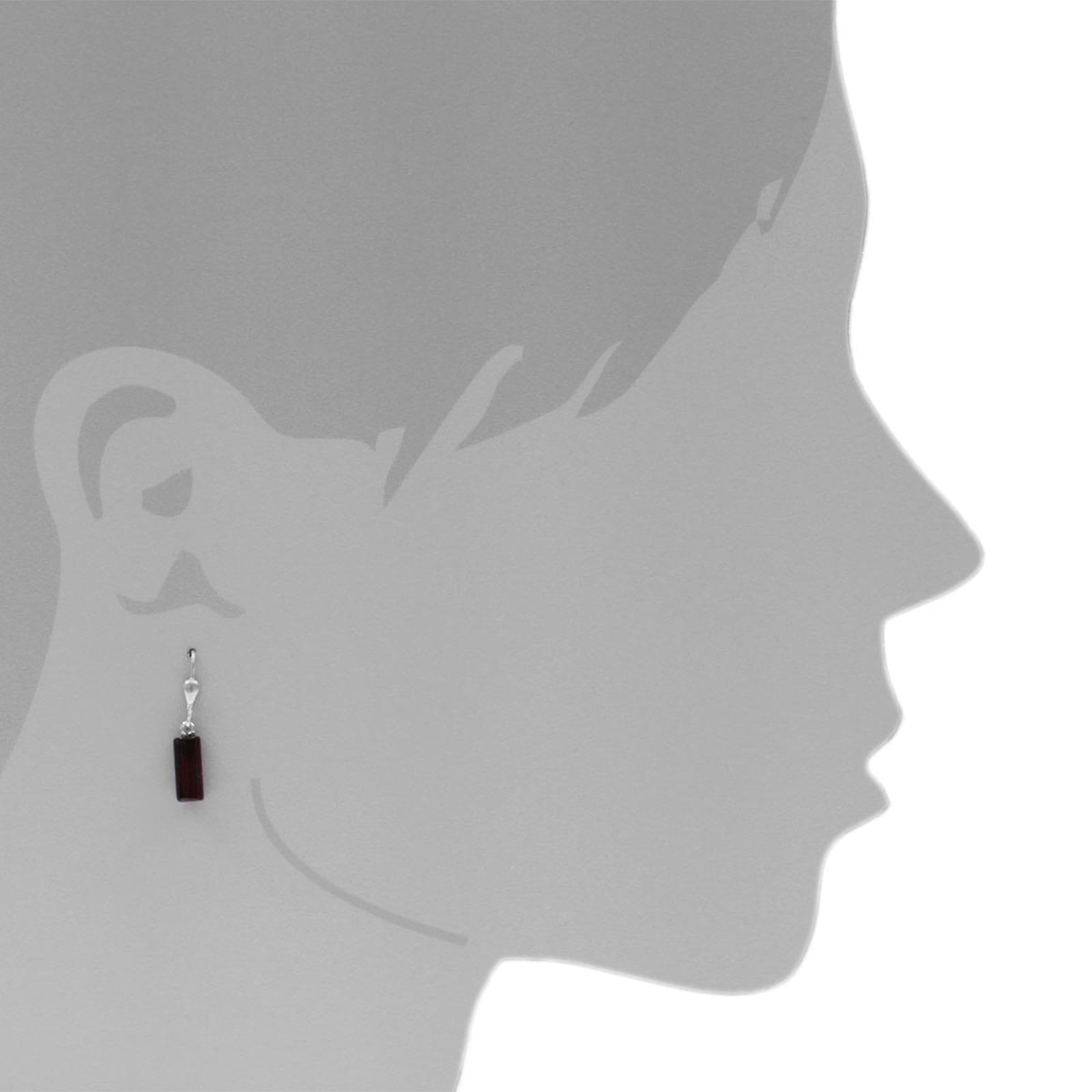 OSTSEE-SCHMUCK Paar Ohrhänger »- Walze 5 x 12 mm - Silber 925/000 - Bernstein«