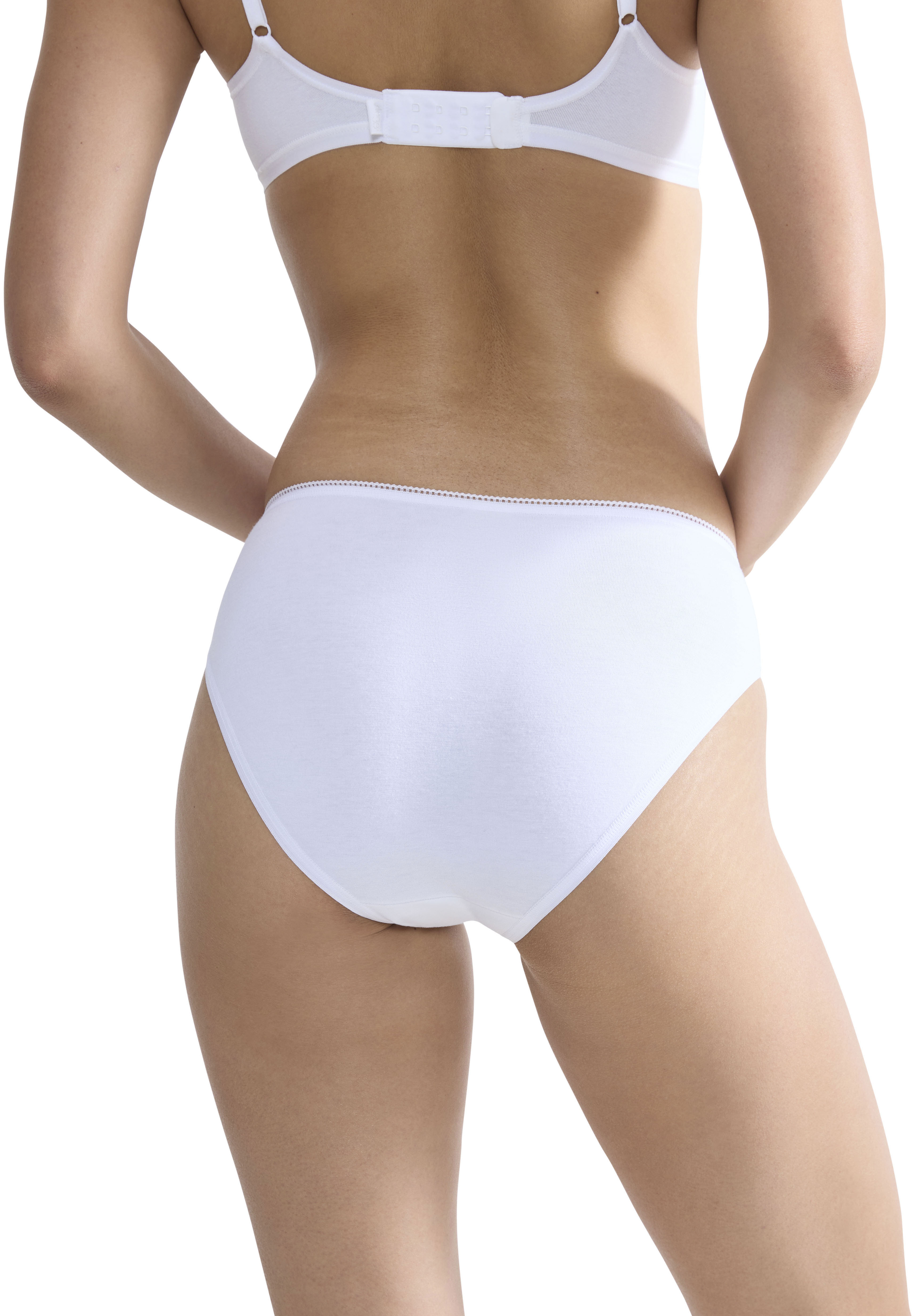 Thumbnail - sloggi Taillenslip "24/7 Cotton" 3er Pack, elastischer Bund mit Spitze, flache Nähte, Baumwollmischung, weich