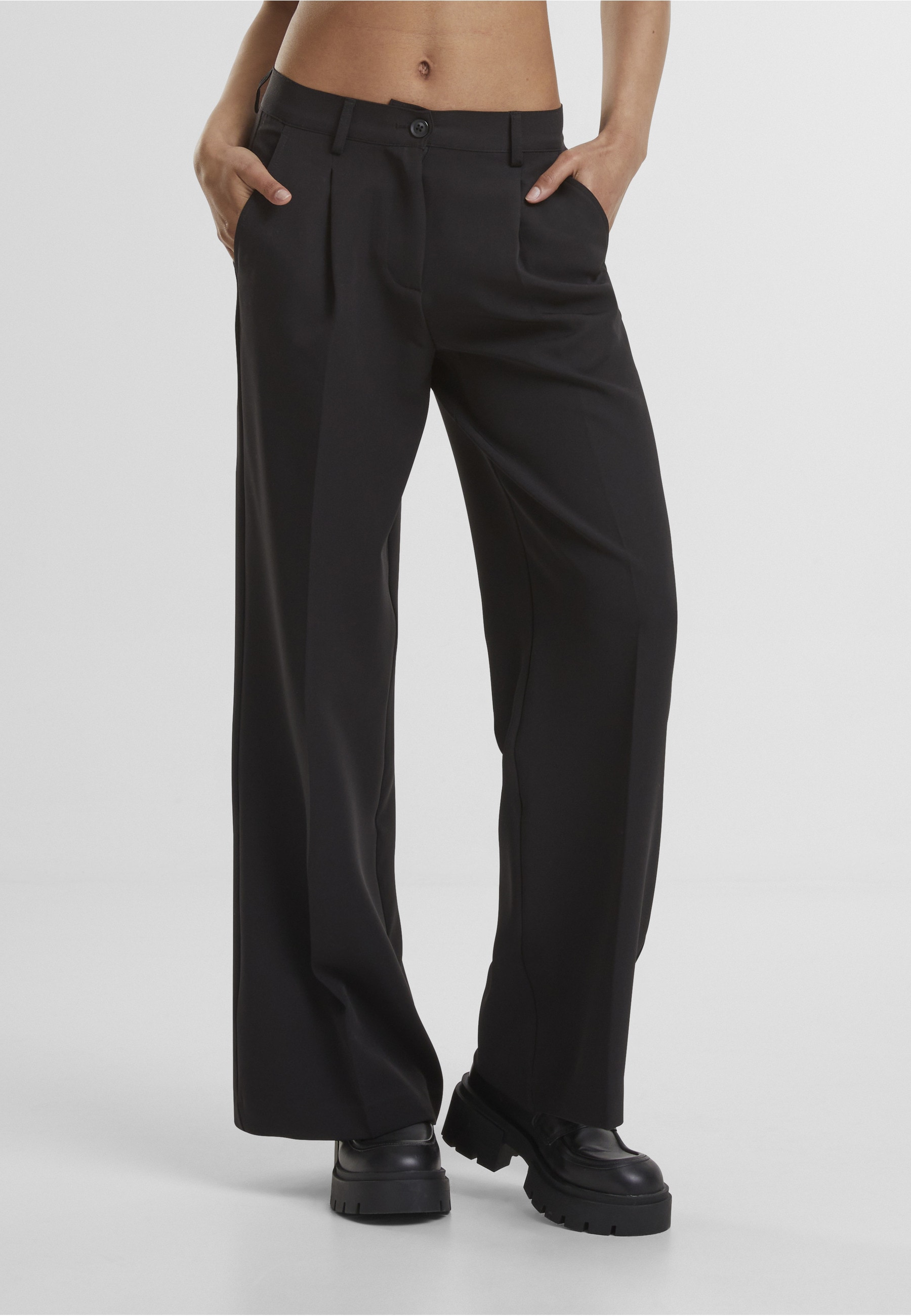 URBAN CLASSICS Stoffhose »Urban Classics Ladies Wide Leg Trousers«