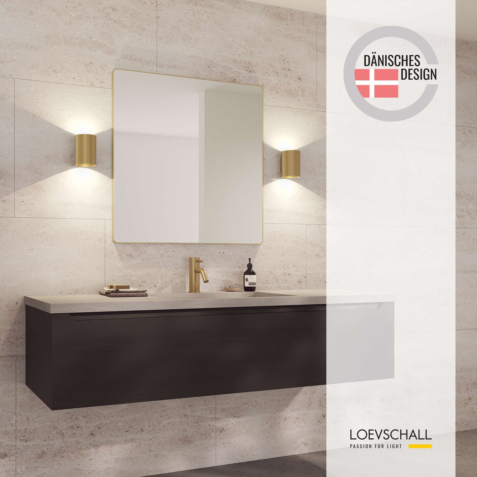 Loevschall Spiegel »Refine Wandspiegel rechteckig – eleganter Designspiegel mit edlem«, Rahmen in vielen Größen & Farben für Bad, Flur & Schlafzimmer