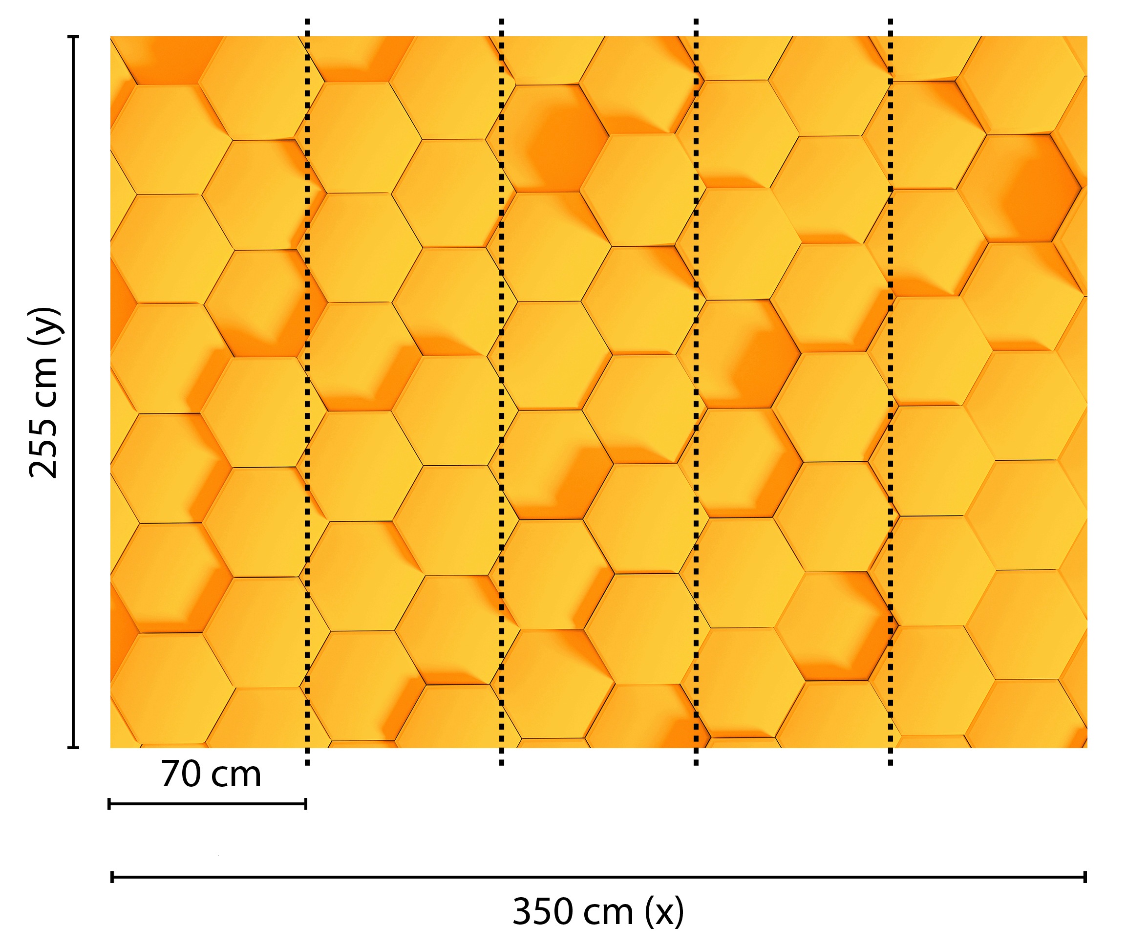 living walls Fototapete »Designwalls Honeycomb 2« glatt Vlies, Wand, Schräge, Decke