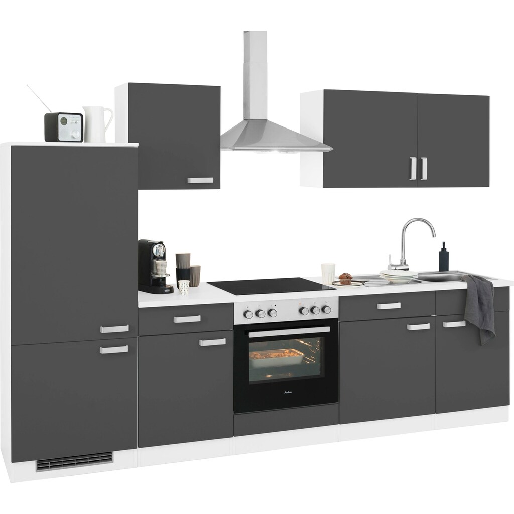 wiho Küchen Küchenzeile »Husum«, ohne E-Geräte, Breite 280 cm
