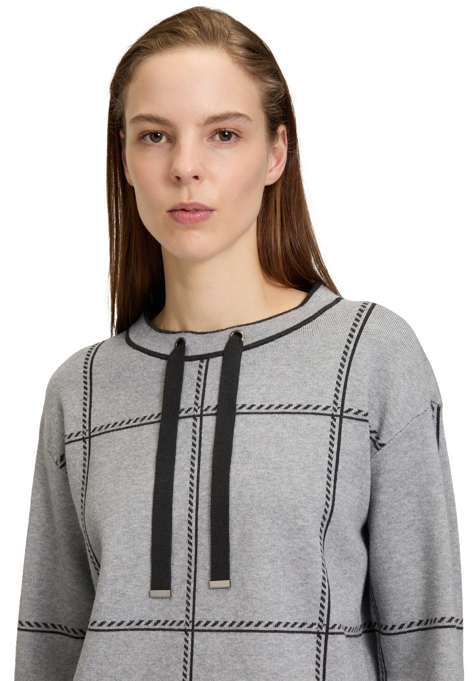 Betty Barclay Strickpullover »Betty Barclay Damen Strickpullover kariert«, (1 tlg.), Jacquard