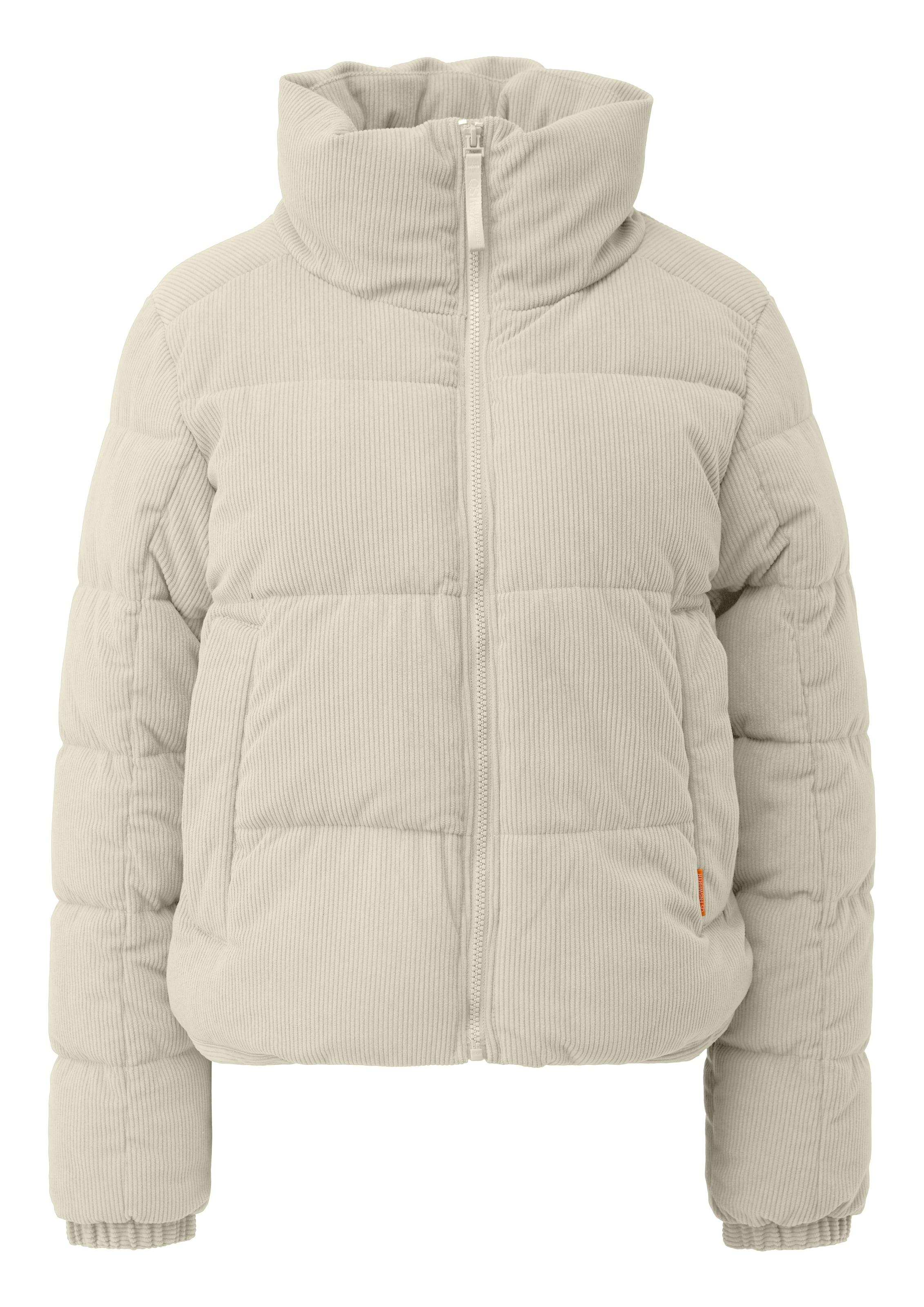 QS Steppjacke ohne Kapuze kurz, aus Cord und mit Stehkragen