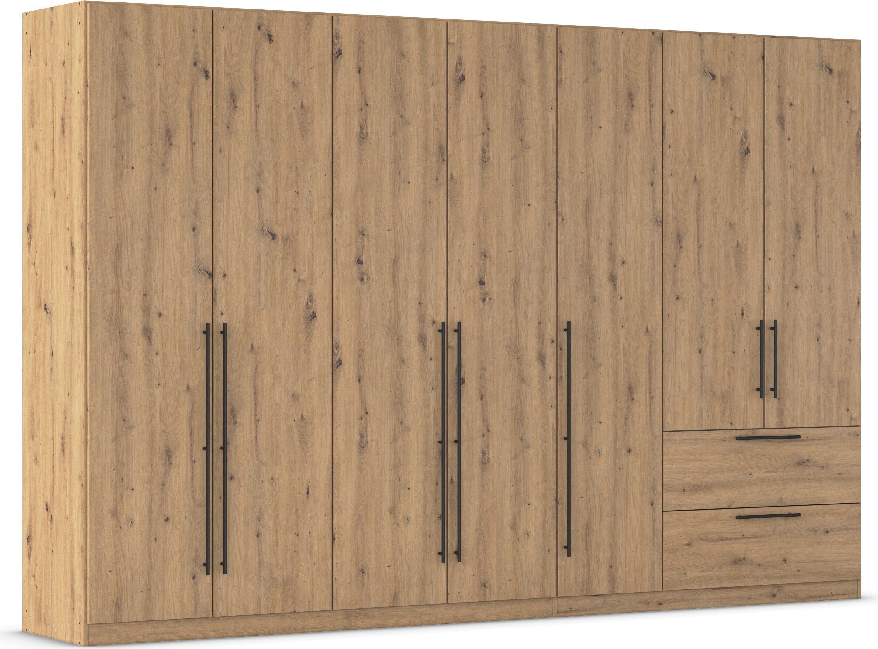 OTTO home Kleiderschrank "Mehrzweckschrank Aktenschrank Möbel Mietswohnung Schlafzimmer AVOLA" 3 verschiedene Ausstattungen BASIC/CLASSIC/PREMIUM (inkl. SOFT-CLOSE), mit hochwertigen Stangengriffen aus Metall in Schwarz MADE IN GERMANY